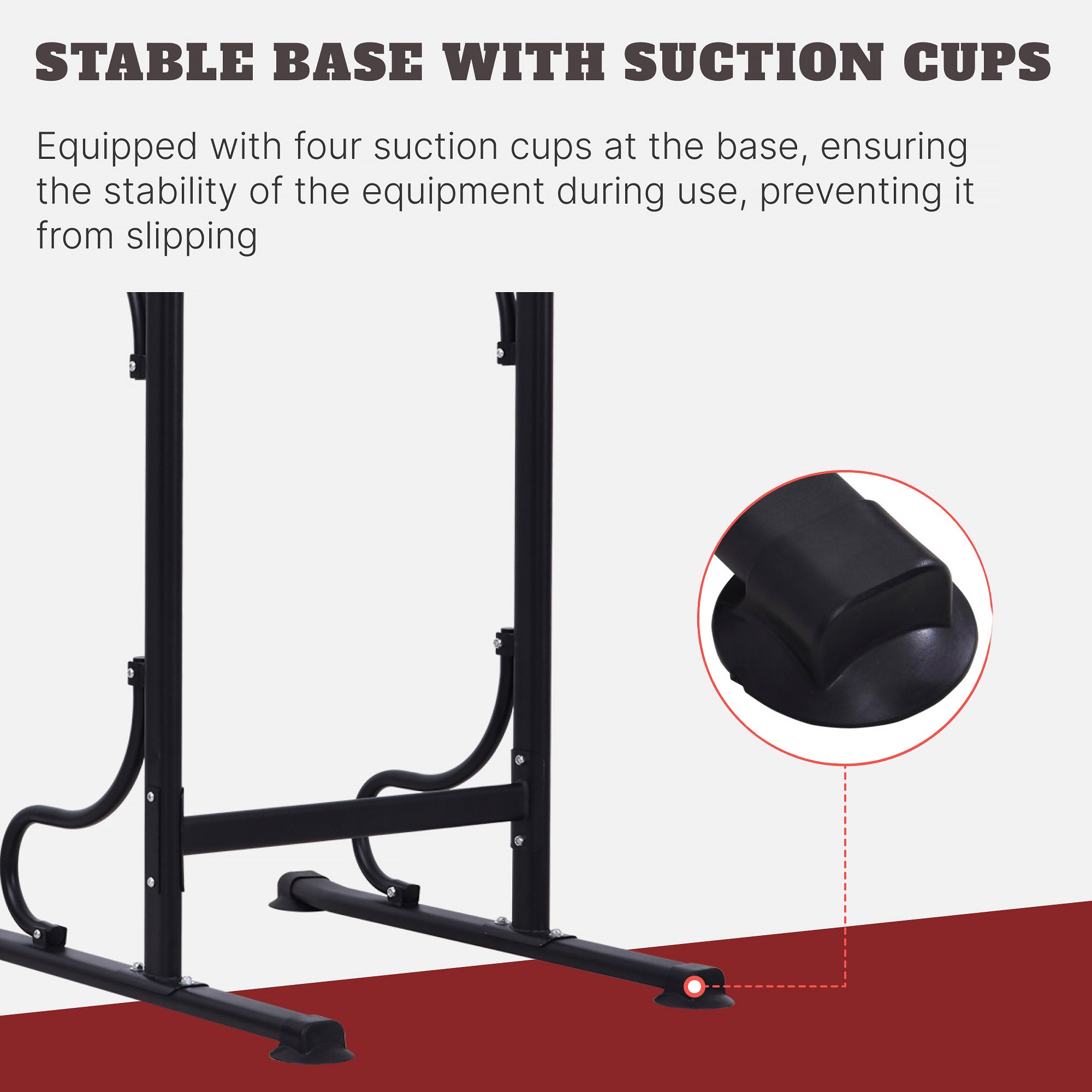 HOMCOM Steel Multi-Use Exercise Power Tower Pull Up Station Adjustable Height W/ Grips - North Peak Garden Furniture