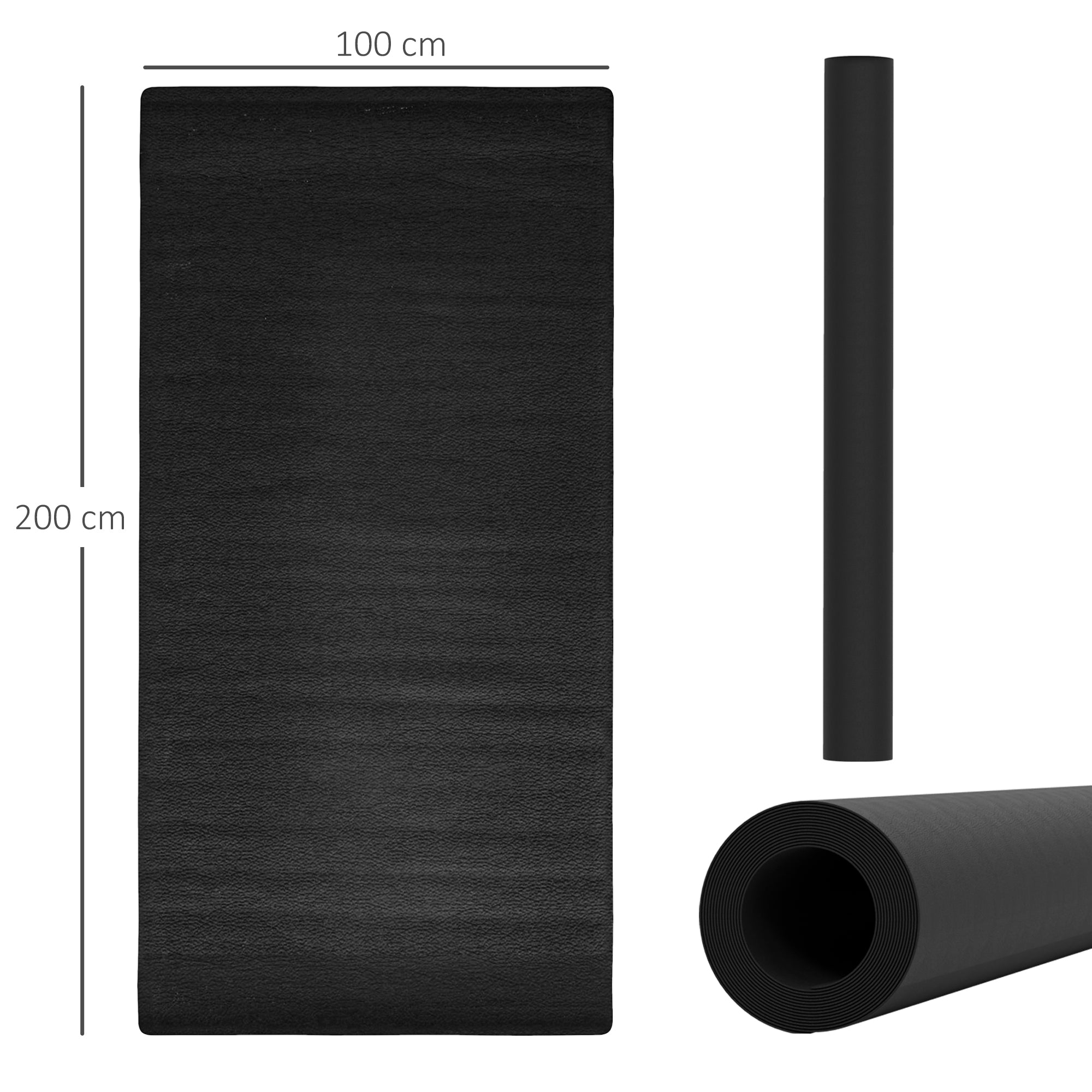 HOMCOM Multi-purpose Exercise Equipment Mat Non-slip Floor Protector Gym Fitness Training Workout Mat, 200 x 100cm - North Peak Garden Furniture
