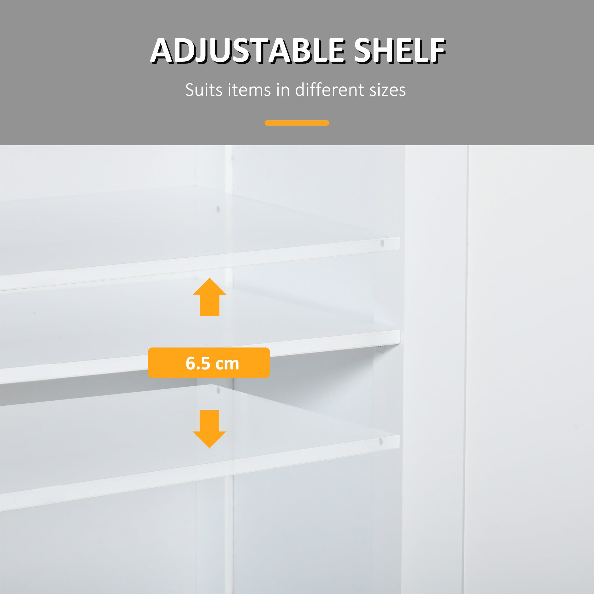 kleankin 75x60cm Freestanding Bathroom Storage Cabinet Unit w/ 2 Drawers Cupboard Adjustable Shelf Metal Handles Traditional Style White - North Peak Garden Furniture