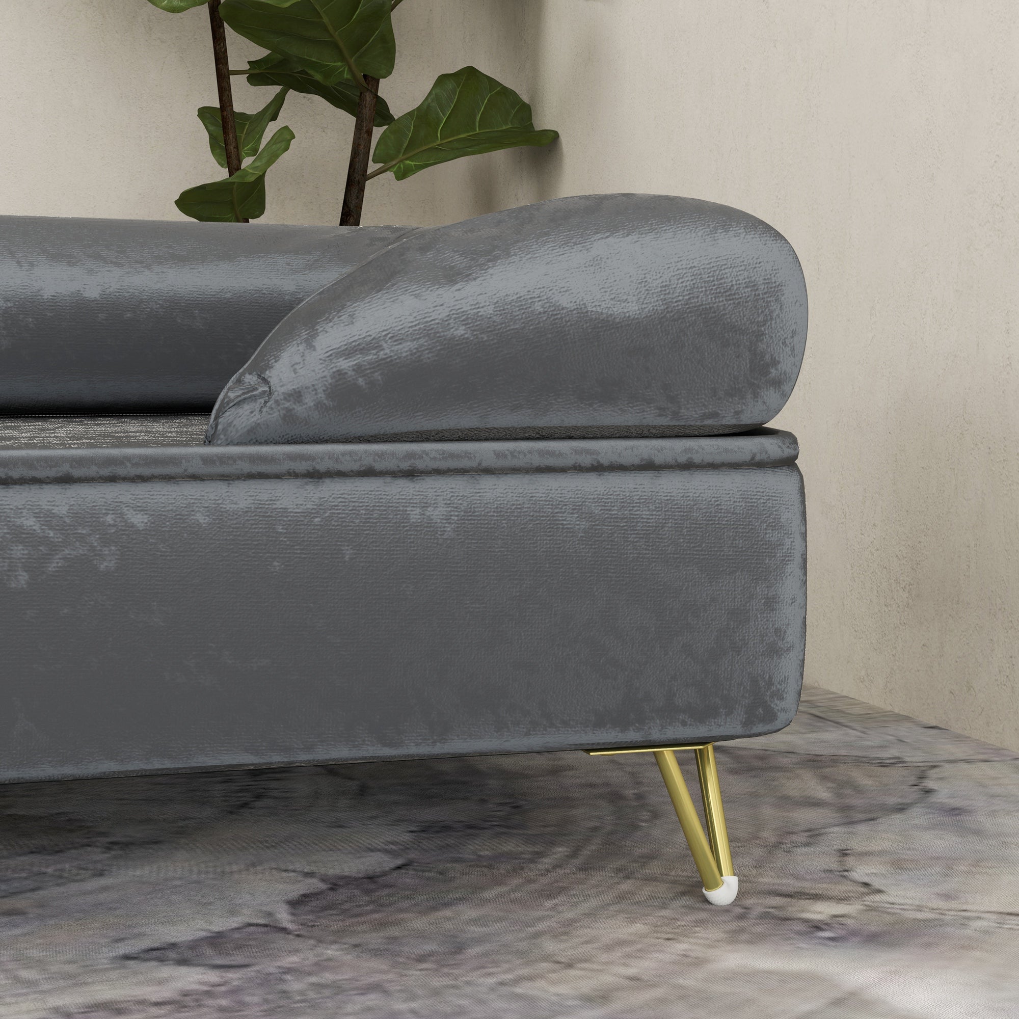 PawHut Cat Sofa Pet Couch w/ Removable Backrest, Soft Cushion, Washable Cover, for Small and Medium Sized Dogs, Grey - North Peak Garden Furniture
