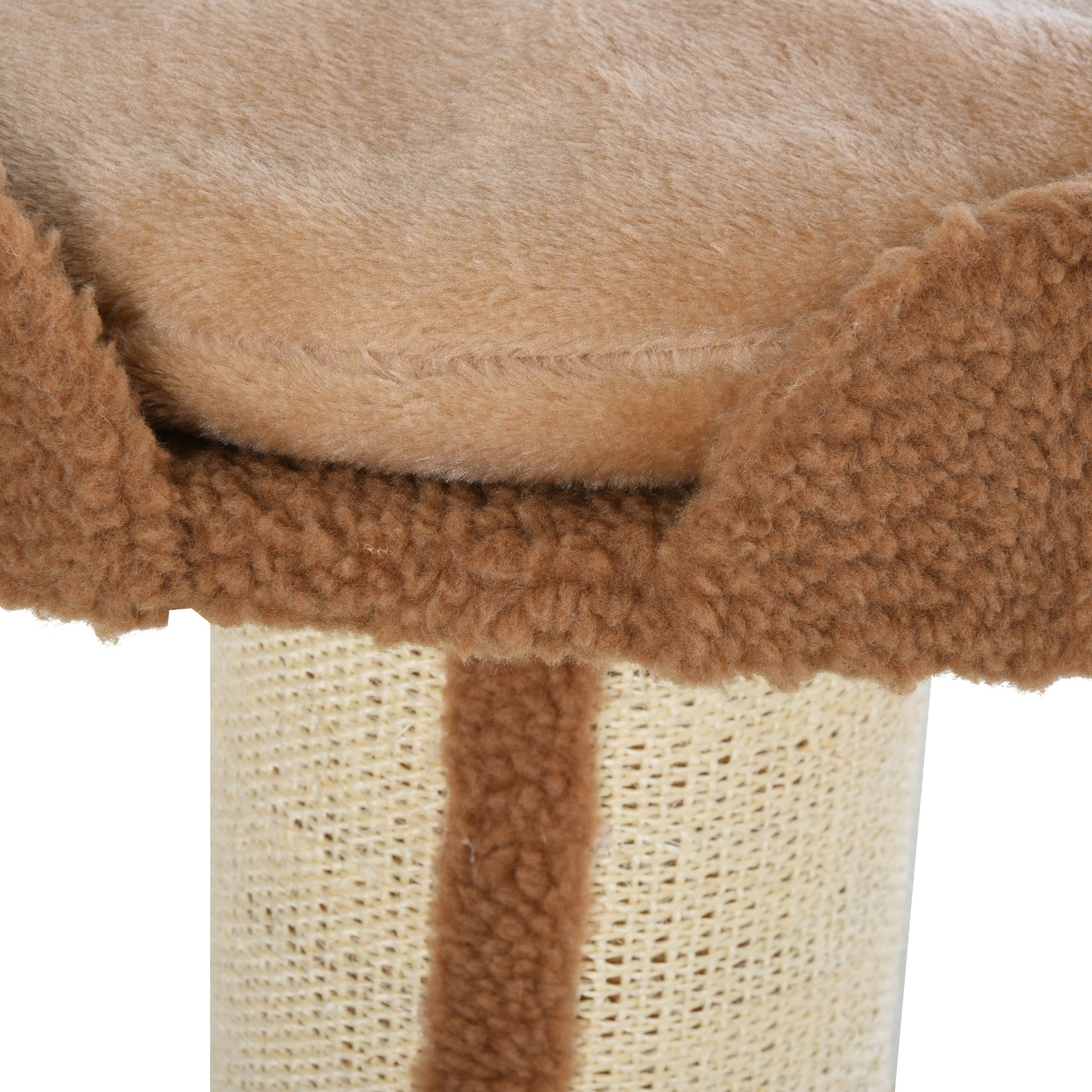 PawHut Cat Tree with Perches, Sisal Scratching Posts & Lamb Cashmere, Activity Centre, Brown