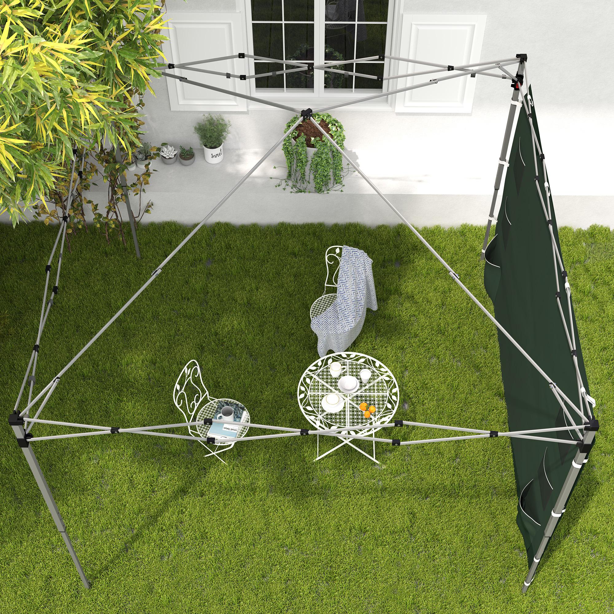 Outsunny 195 x 295cm Replacement Gazebo Sidewall - Green - North Peak Garden Furniture