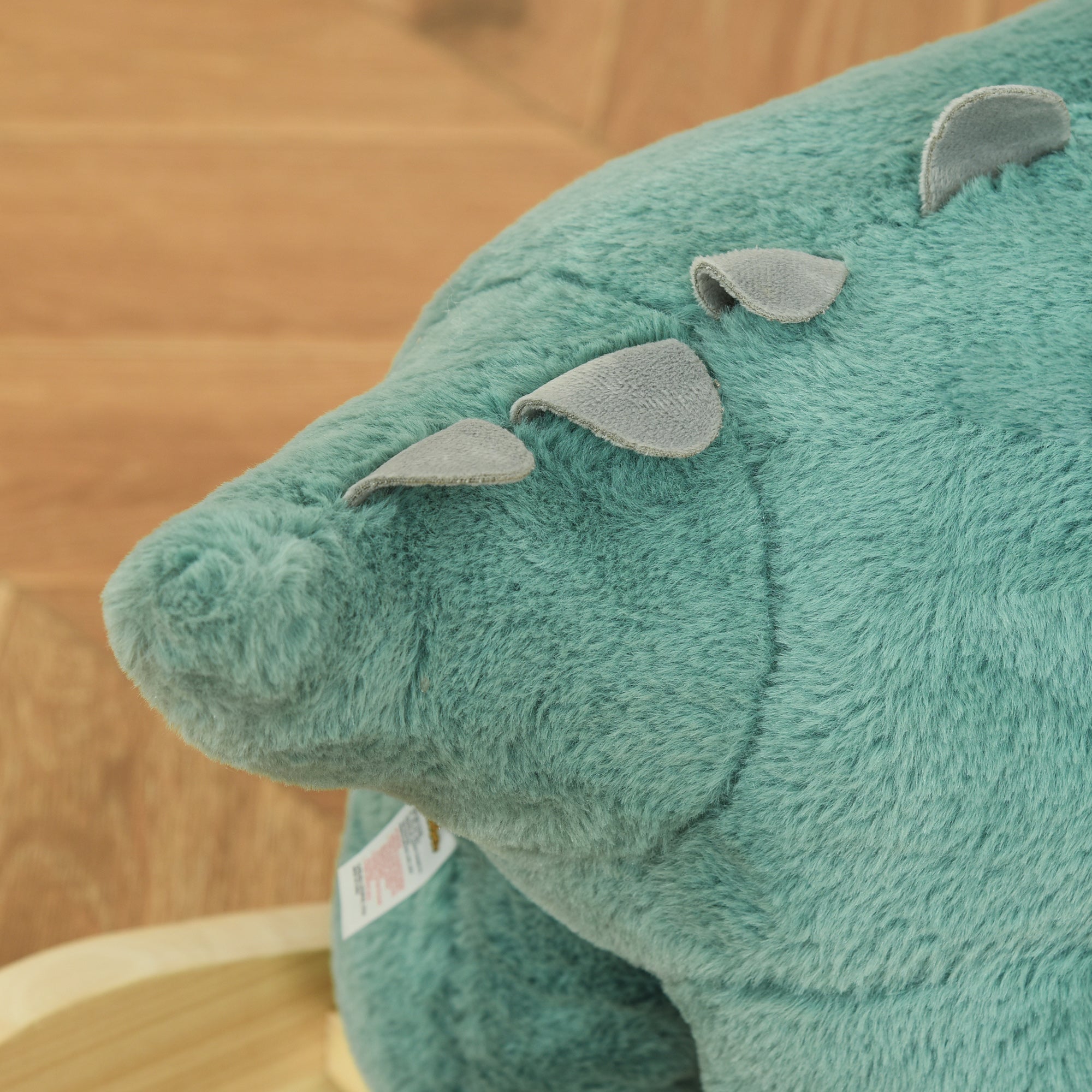HOMCOM Plush Ride-On Rocking Dinosaur, with Sound - Green - North Peak Garden Furniture