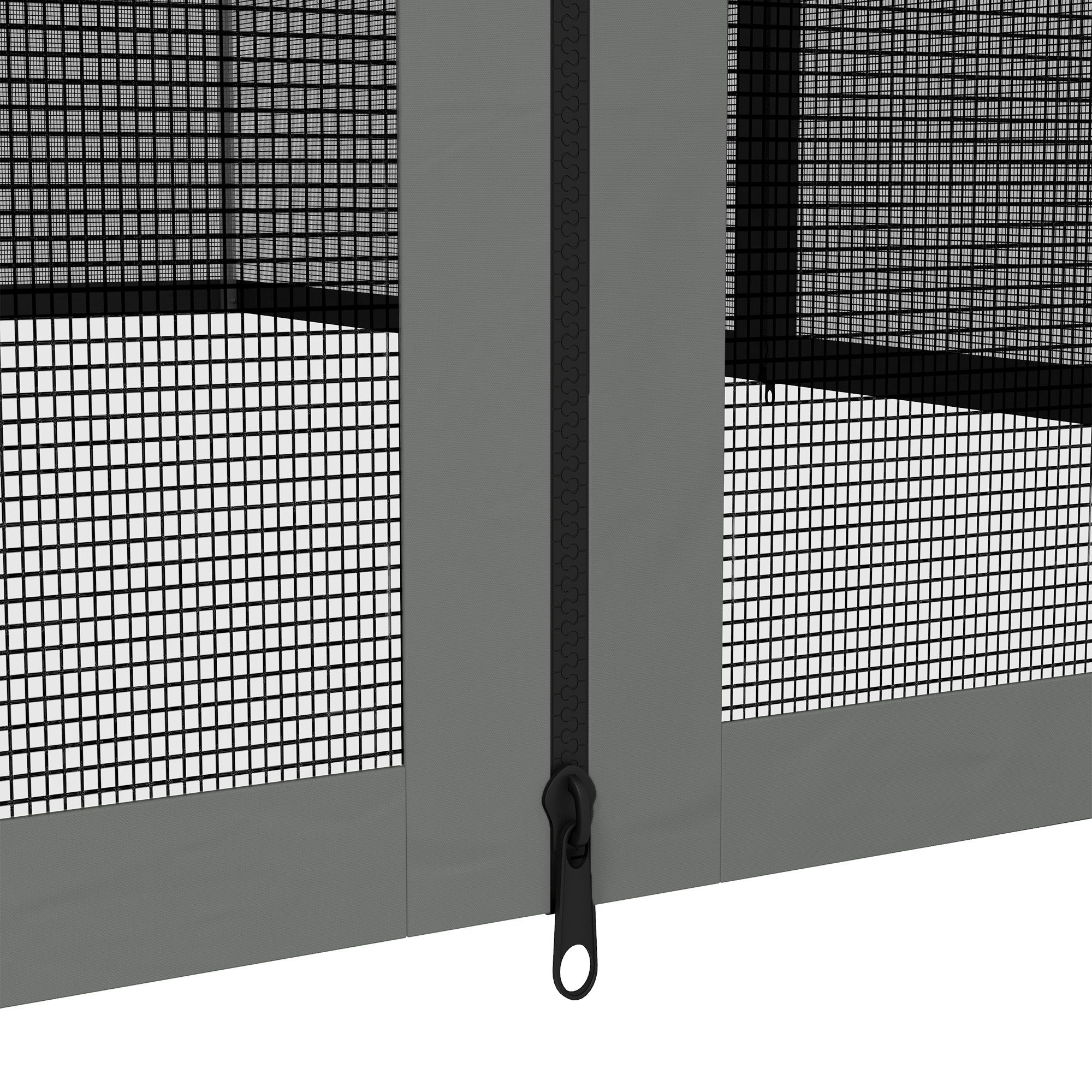 Outsunny 352 x 207cm Universal Replacement Mesh Sidewall Netting for Patio Gazebos and Canopy Tents, (Sidewall Only) Dark Grey