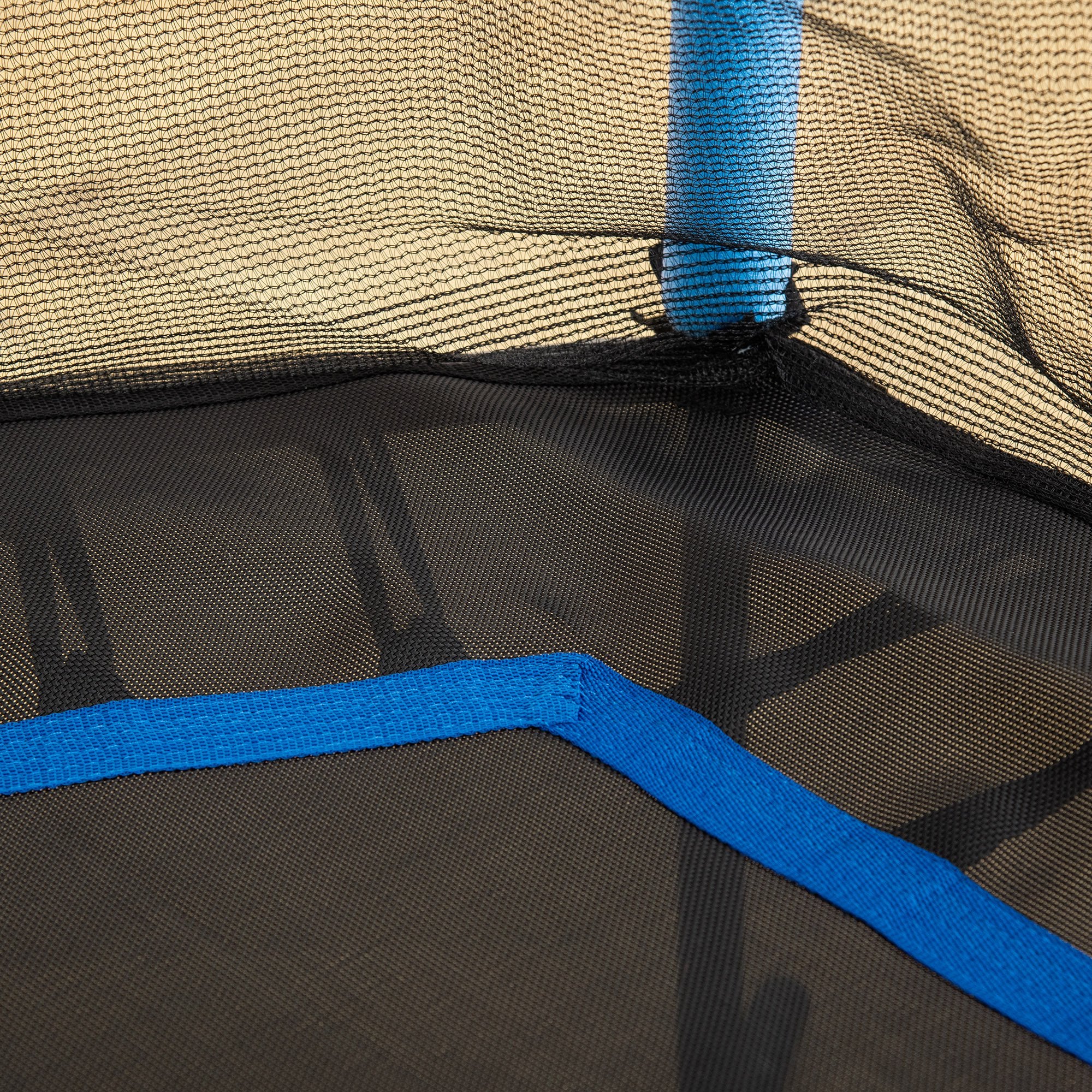 HOMCOM Kids Trampoline Mini Bouncer with Enclosure Safety Net For Ages 3-10 Years - Blue - North Peak Garden Furniture