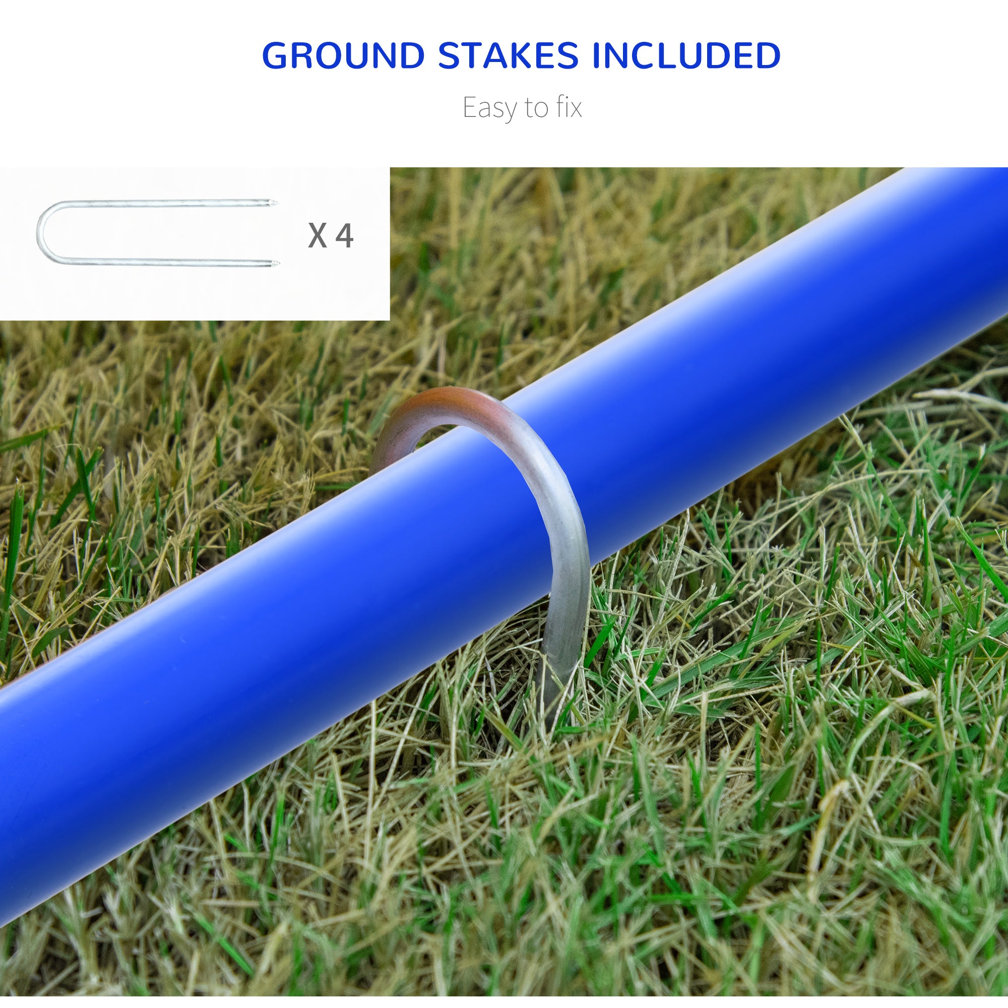 PawHut Four-Piece Portable Dog Agility Equipment - Blue - North Peak Garden Furniture