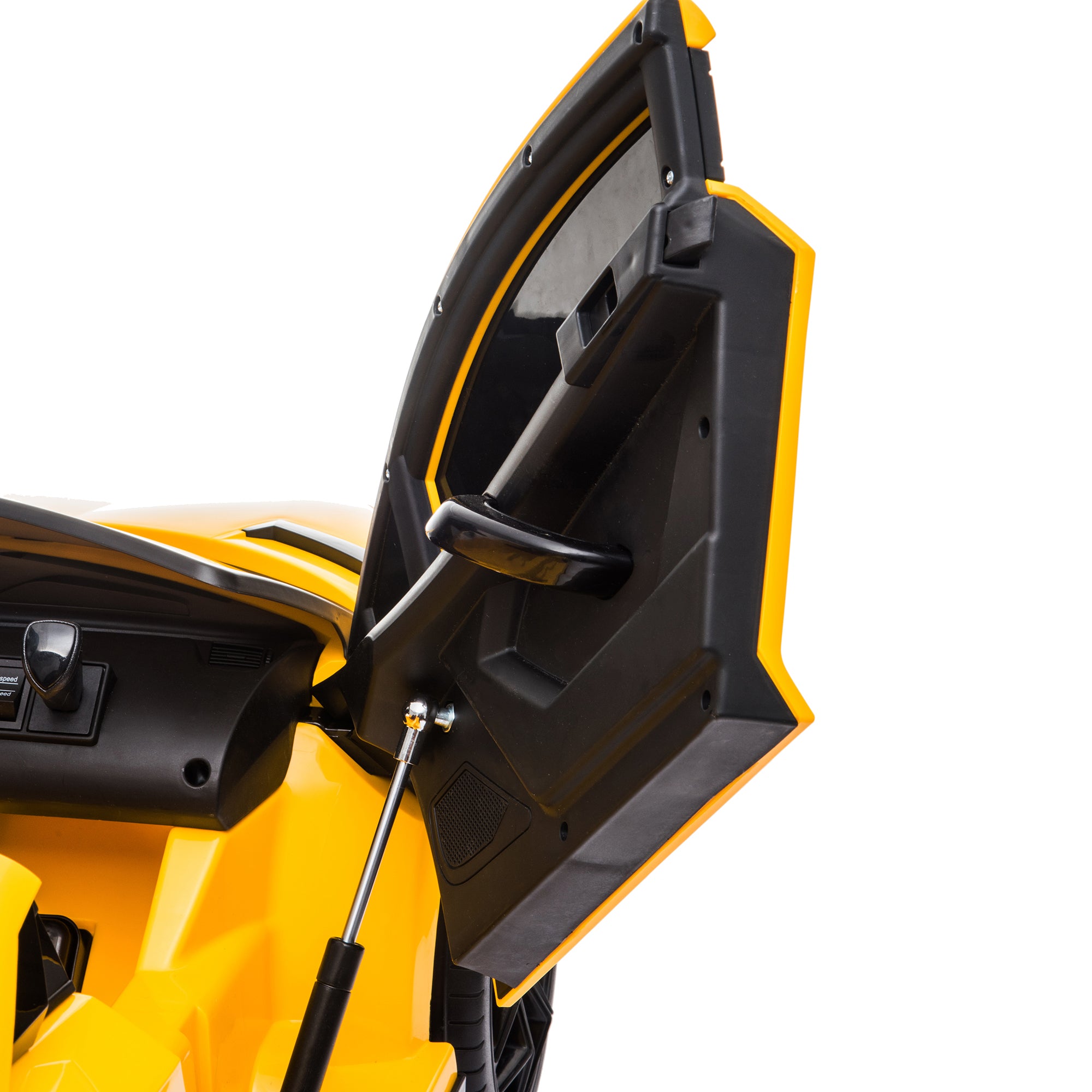 HOMCOM Lamborghini Aventador Licensed 12V Kids Electric Ride On Car Racing Car Toy with Parental Remote Control Battery-powered 2 Motors Music Lights for 3-8 Years Old Yellow - North Peak Garden Furniture