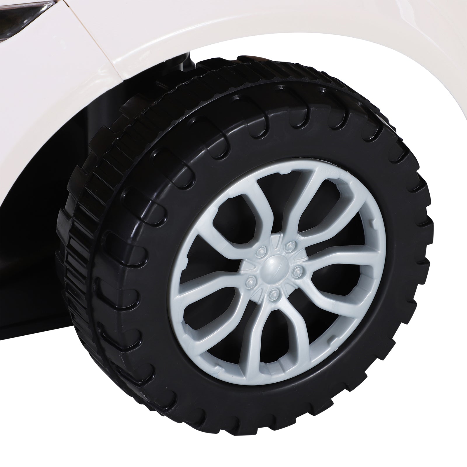 HOMCOM 3-in-1 Ride On Car Foot To Floor Slider Toddler w/ Horn Steering Wheel NO POWER Manual Under Seat Storage Safe Design for 1-3 Year Old White - North Peak Garden Furniture