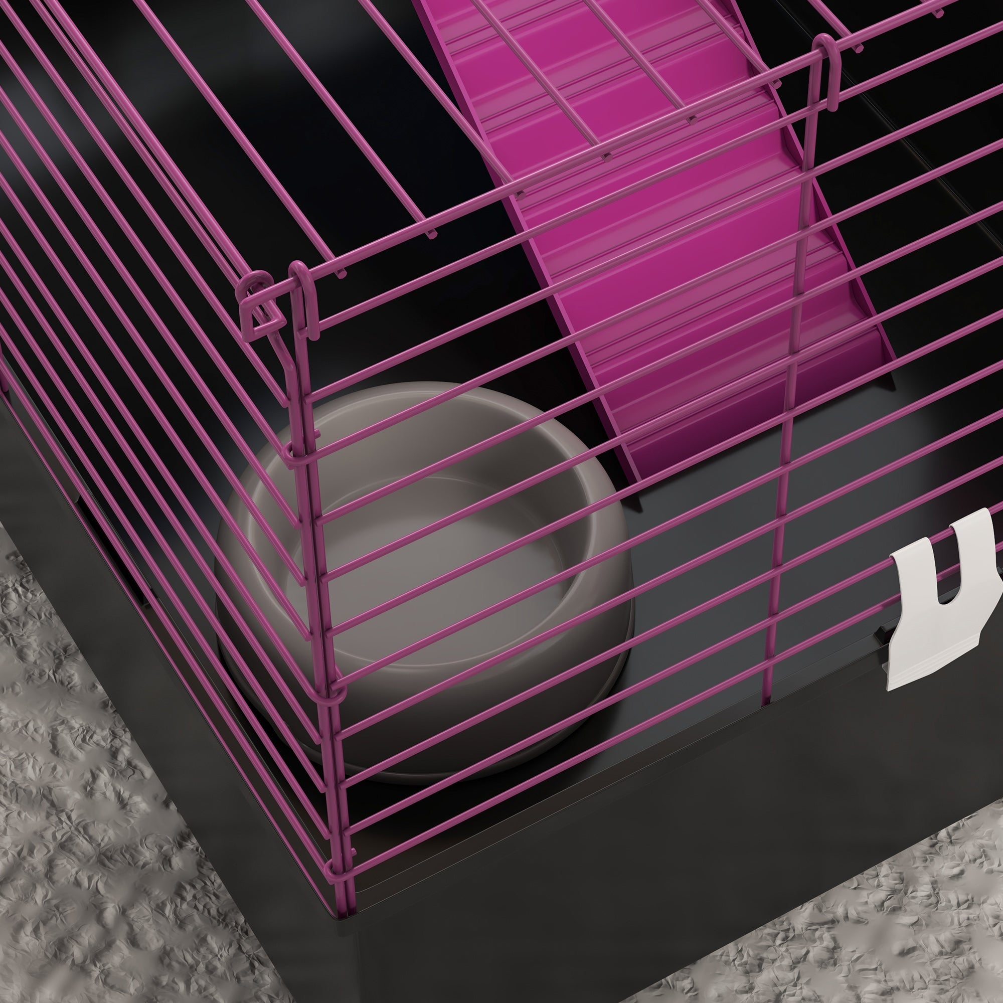 PawHut Chinchillas Small Rabbit Guinea Pig Small Animal Cage, Pet Playhouse, with Platform, Ramp, 71 x 46 x 47cm - North Peak Garden Furniture