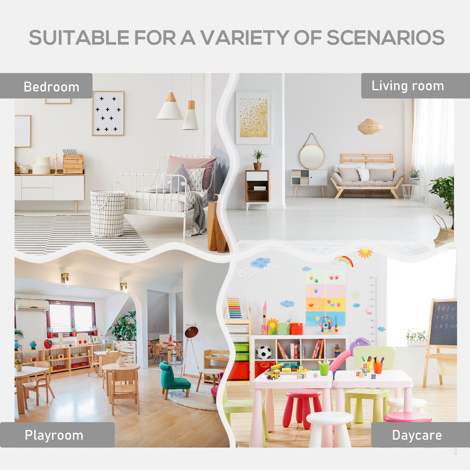 HOMCOM 3 Pcs Kids Table & Chairs Set Mini Seating Furniture Home Playroom Bedroom Dining Room w/ Storage Drawers Safe Corners for 2-4 Years old White - North Peak Garden Furniture