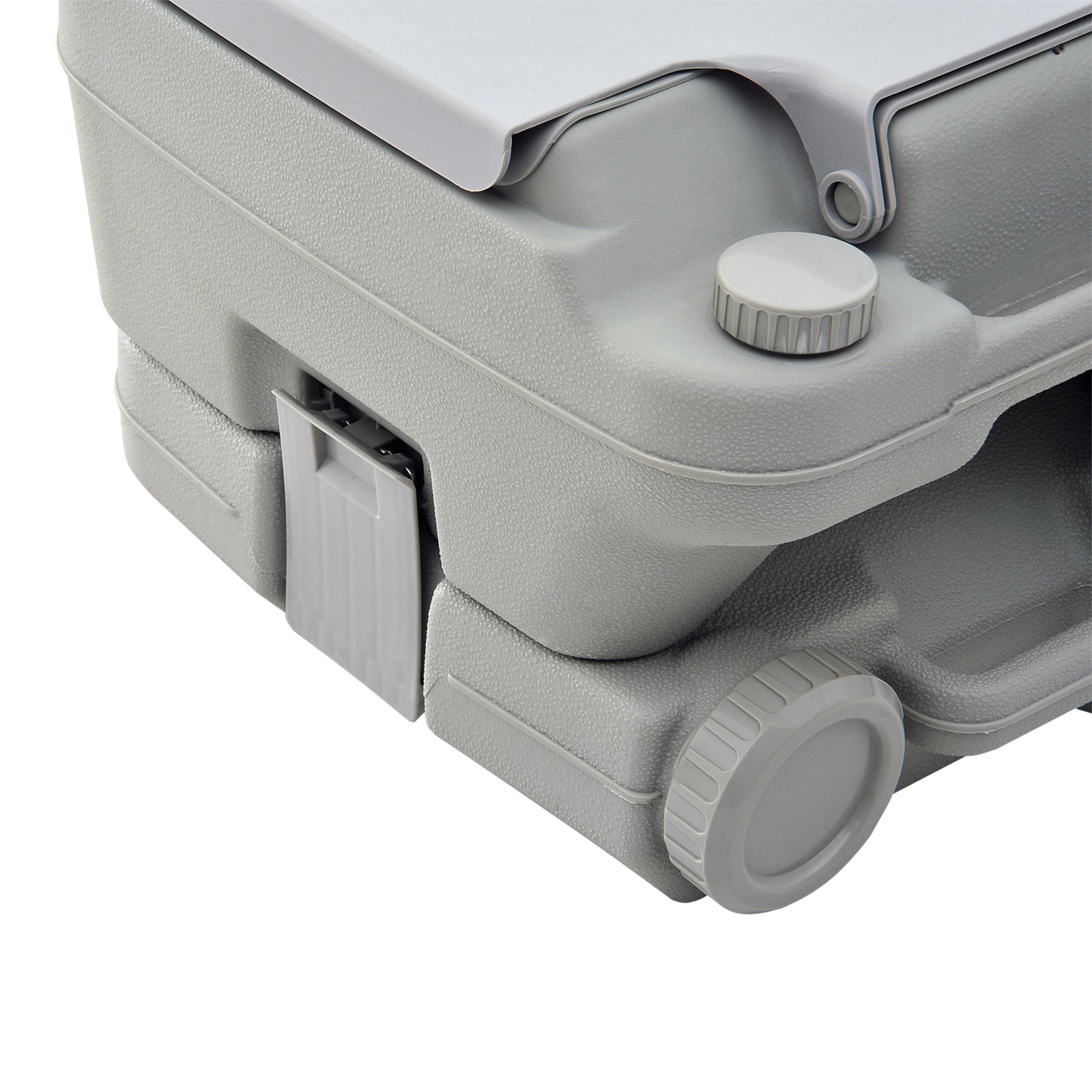 HOMCOM 10L Portable Travel Toilet Outdoor Camping Picnic with 2 Detachable Tanks & Push-button Operation, Grey - North Peak Garden Furniture