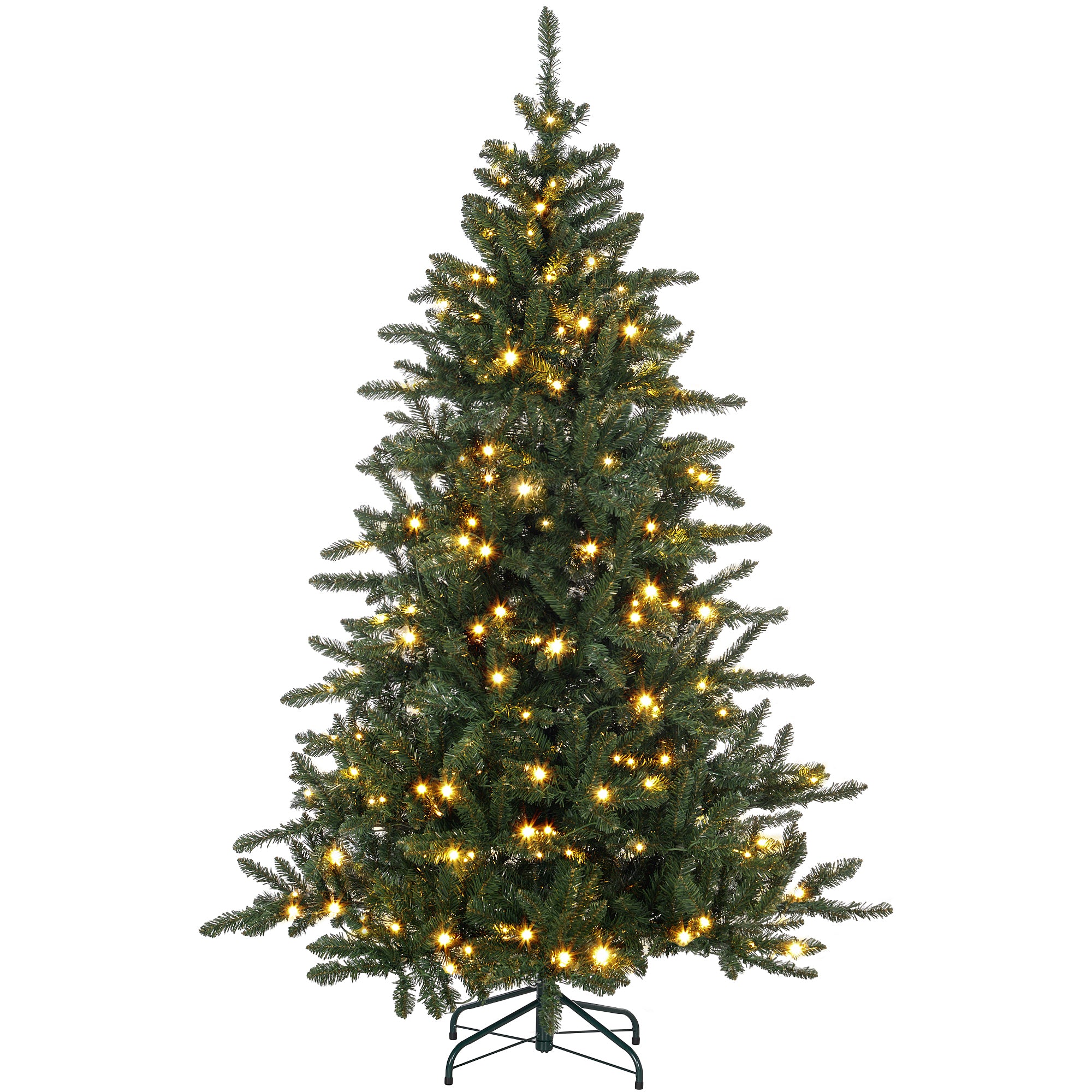 HOMCOM 6ft White Light Artificial Christmas Tree - North Peak Garden Furniture