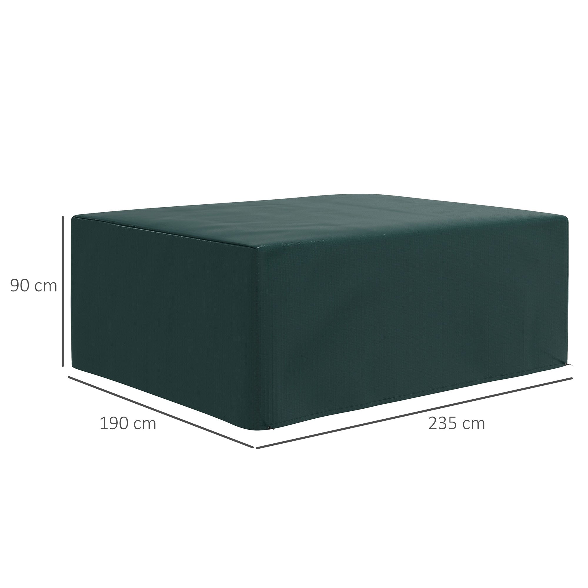 Outsunny Garden Furniture Cover, Waterproof Anti-UV Large Protective Patio Set Covers, 235 x 190 x 90cm, Green - North Peak Garden Furniture