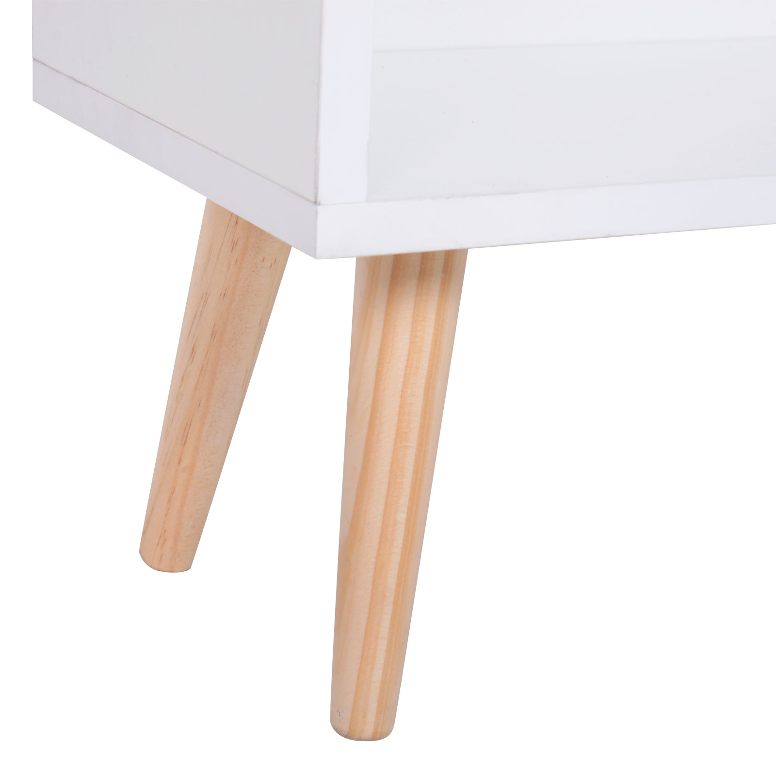 HOMCOM Sideboard Bookshelf Free Standing Bookcase Shelves Unit Display Storage Cabinet w/ Adjustable Shelves, Wooden Leg, Two Doors, White - North Peak Garden Furniture