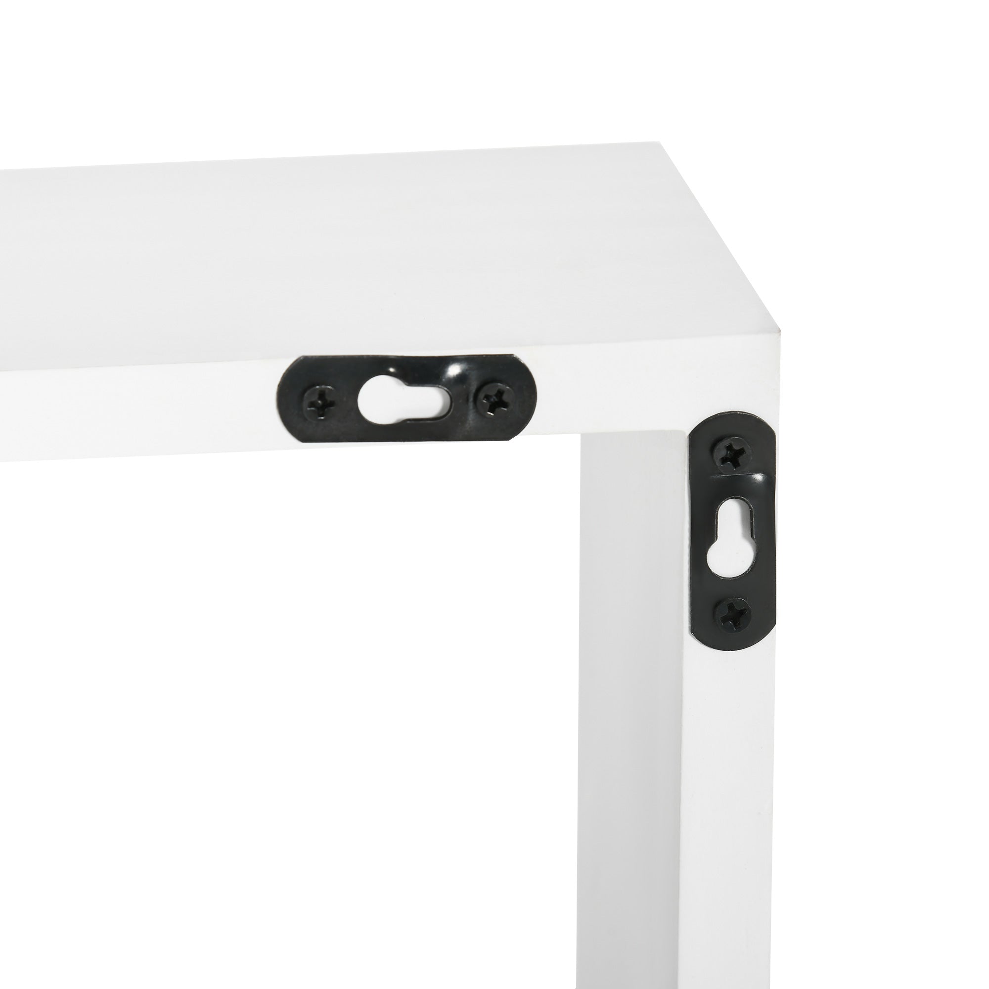 HOMCOM Floating Shelves, Wall Mounted Interlocking Cube Shelves, Display Wall Shelf for Living Room, Bedroom, Hallways, White - North Peak Garden Furniture