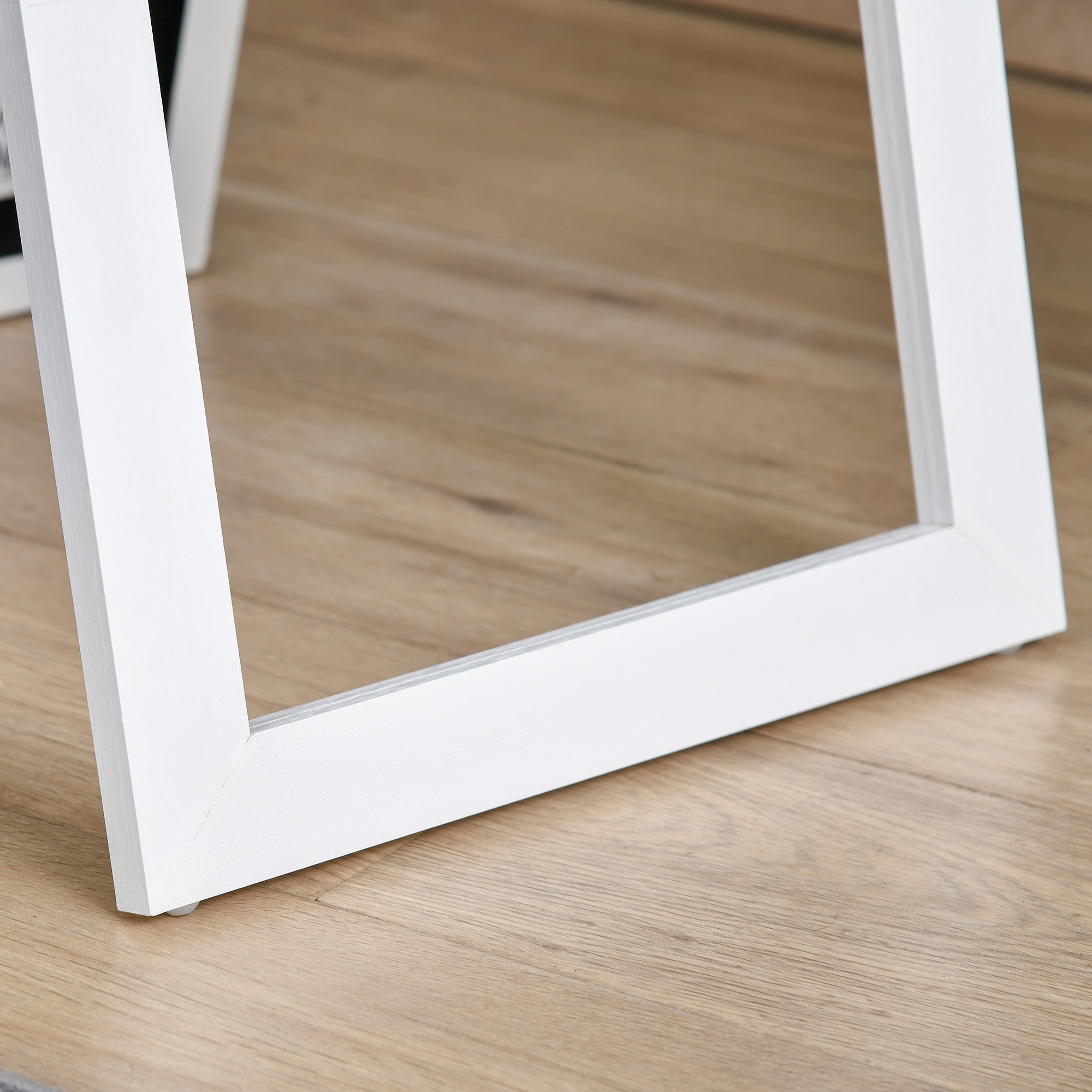 HOMCOM Full Length Mirror for Bedroom, Free Standing Dressing Mirror, Wall Mirror for Living Room, 37 x 154 cm, White - North Peak Garden Furniture