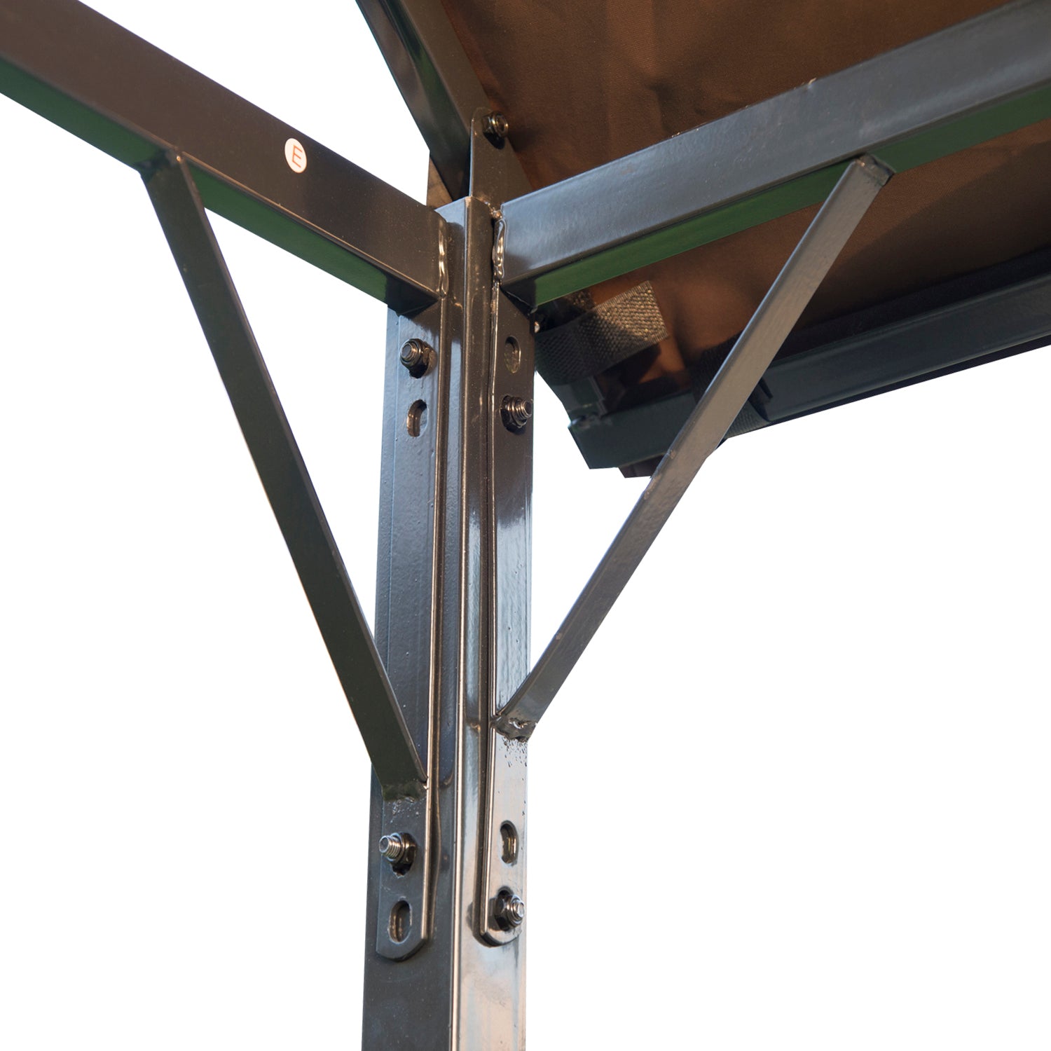 Outsunny Metal Smoking Gazebo Marquee Garden Patio BBQ Tent Grill Canopy Awning Shelter - Coffee - North Peak Garden Furniture