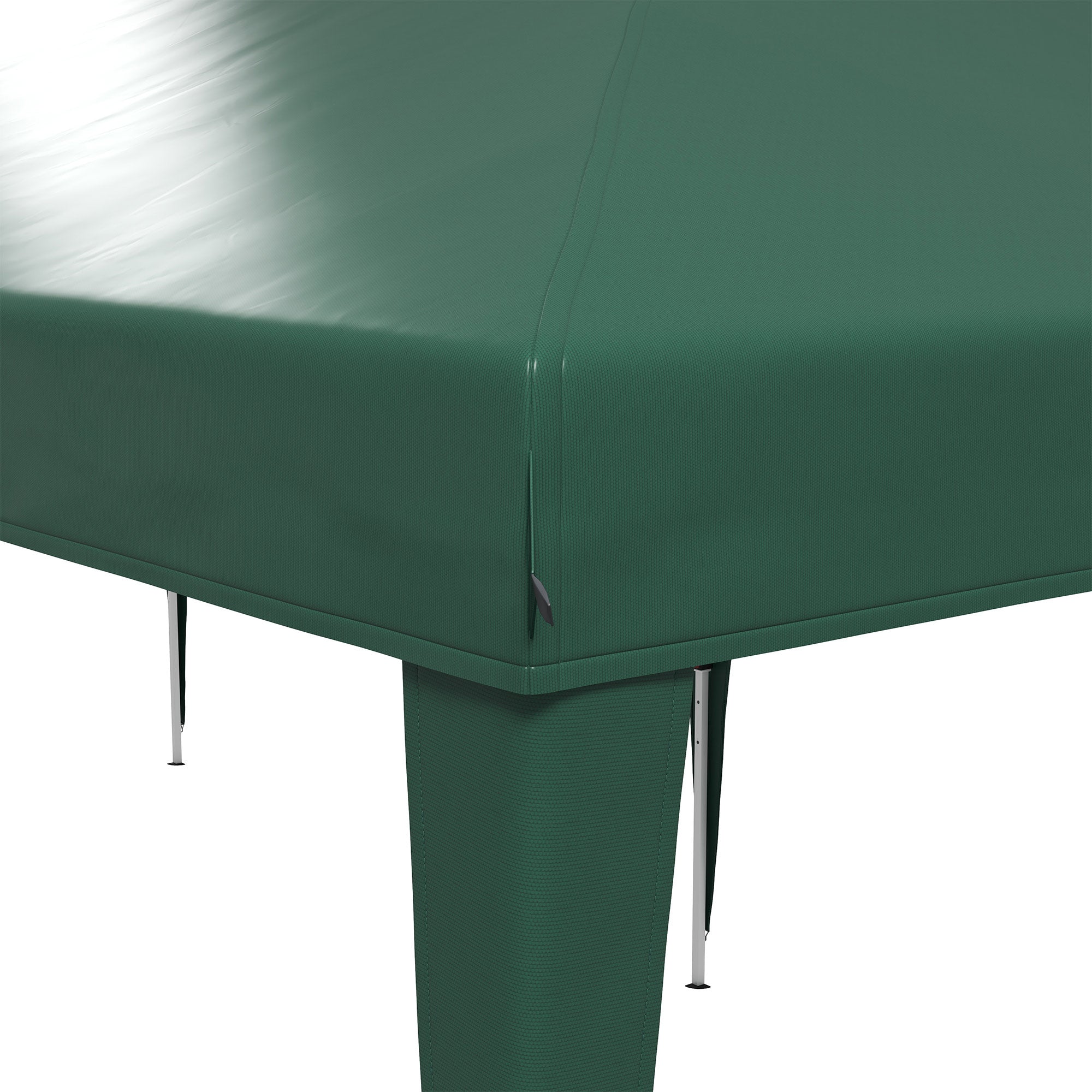 Outsunny Pop Up Gazebo, Double Roof Foldable Canopy Tent, Height Adjustable Wedding Awning Canopy w/ Carrying Bag, 6 m x 3 m x 2.65 m, Green - North Peak Garden Furniture