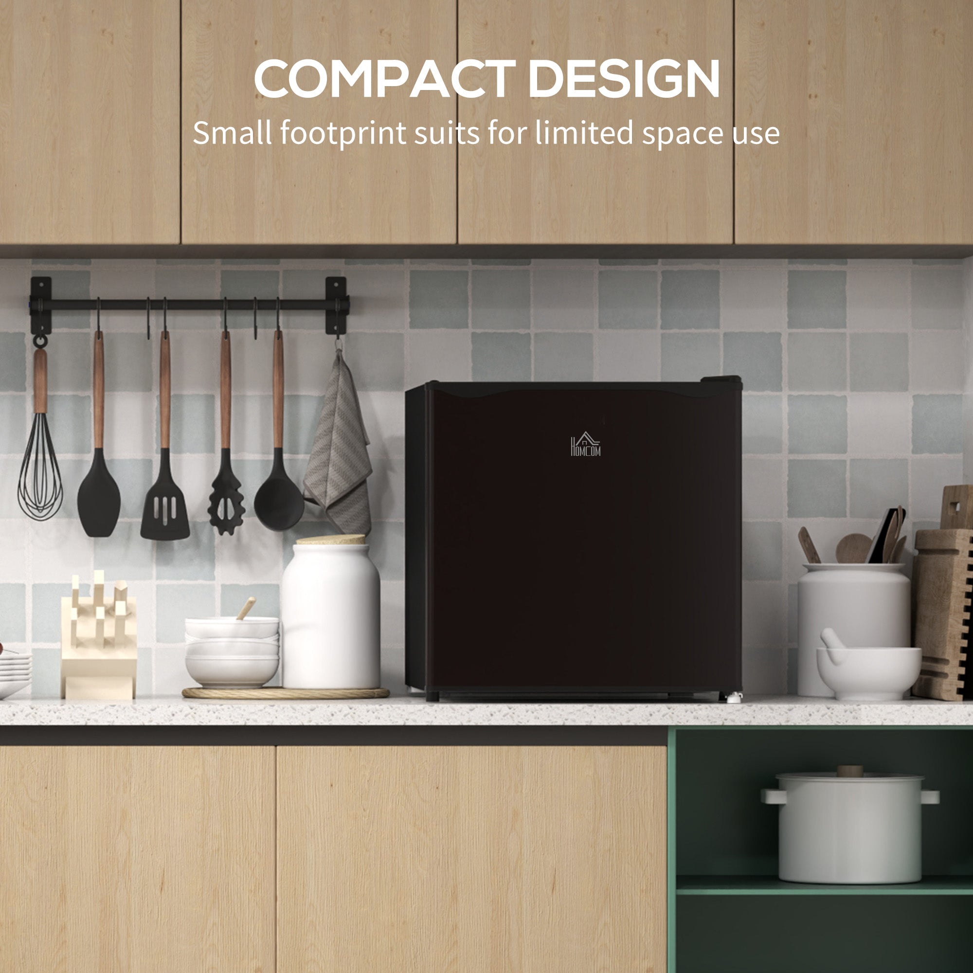 HOMCOM 35L Mini Freezer, -24℃ to -14℃ Temperature - Black - North Peak Garden Furniture