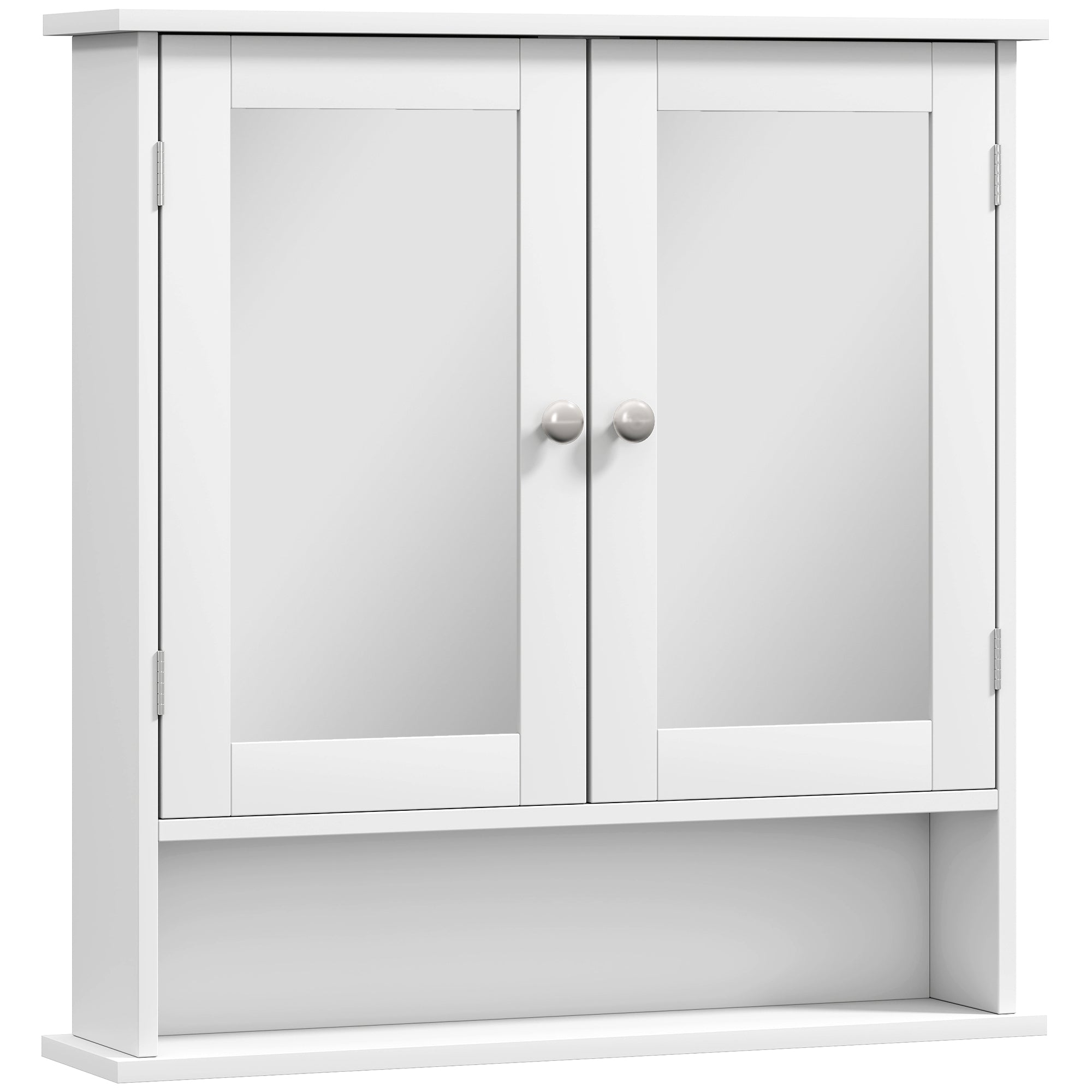 kleankin Bathroom Wall Storage Cabinet - White - North Peak Garden Furniture