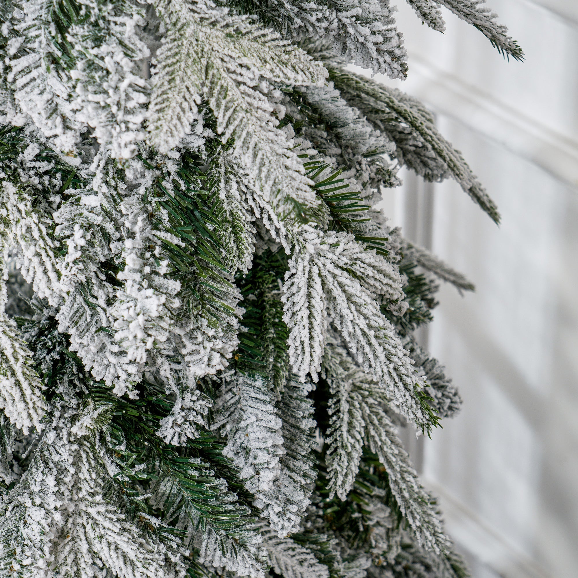 HOMCOM 6ft Snow-Covered Unlit Artificial Christmas Tree - North Peak Garden Furniture