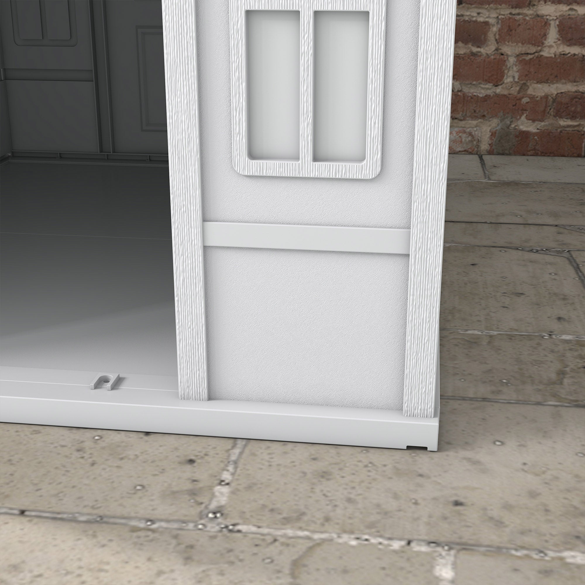 PawHut Plastic Weather-Resistant Dog House, for Indoors and Outdoors, Large Dogs - Grey - North Peak Garden Furniture