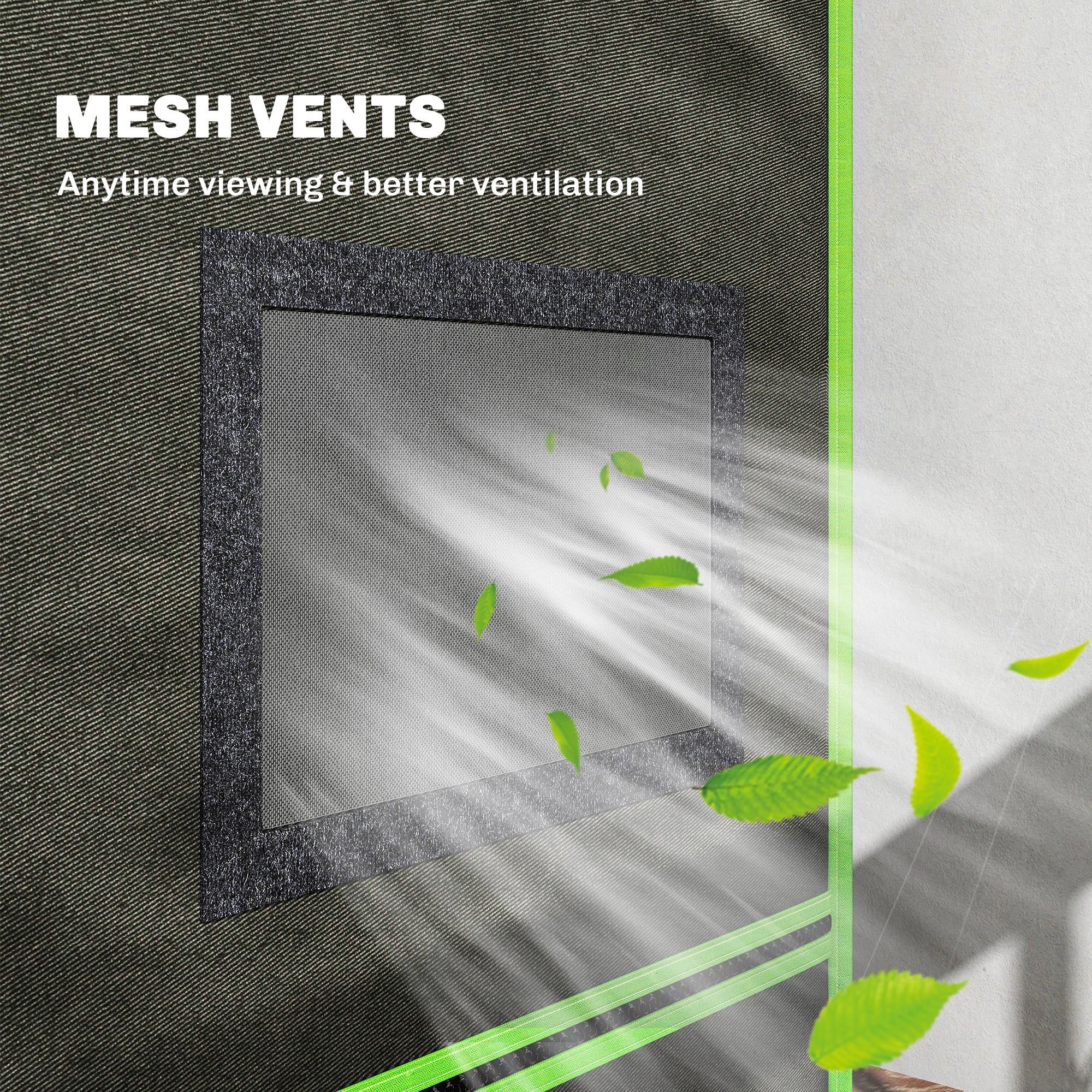 Outsunny Grow Tent 120 x 120 x 200 cm, Reflective Mylar Hydroponic Growing Tent with 600D Oxford Fabric, Observation Window, Vent, Zipper Door for Indoor Plant Growing, Black