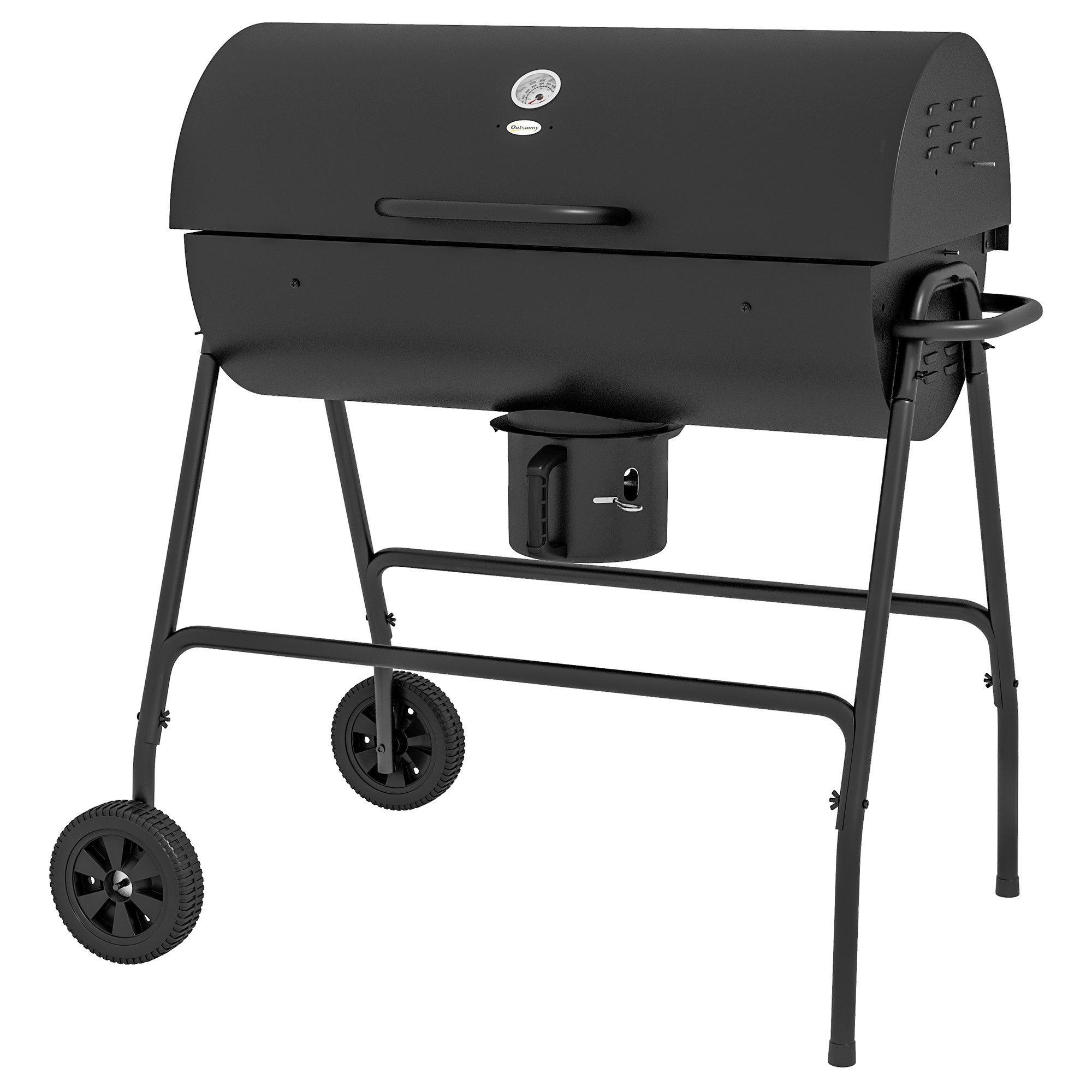 Outsunny Steel Charcoal BBQ, with Ash Catcher and Warming Rack - North Peak Garden Furniture