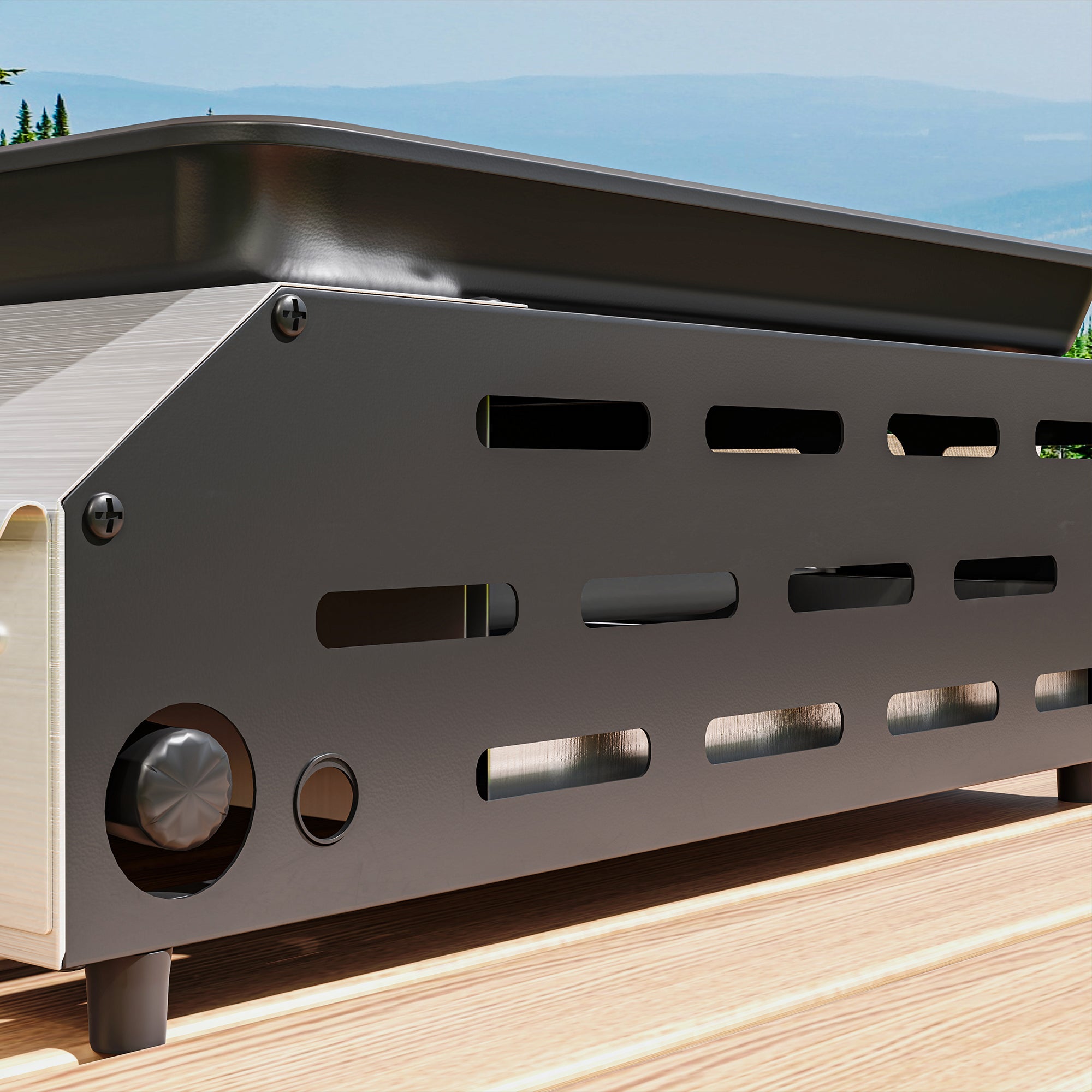 Outsunny Two Burner Portable Gas Grill - North Peak Garden Furniture