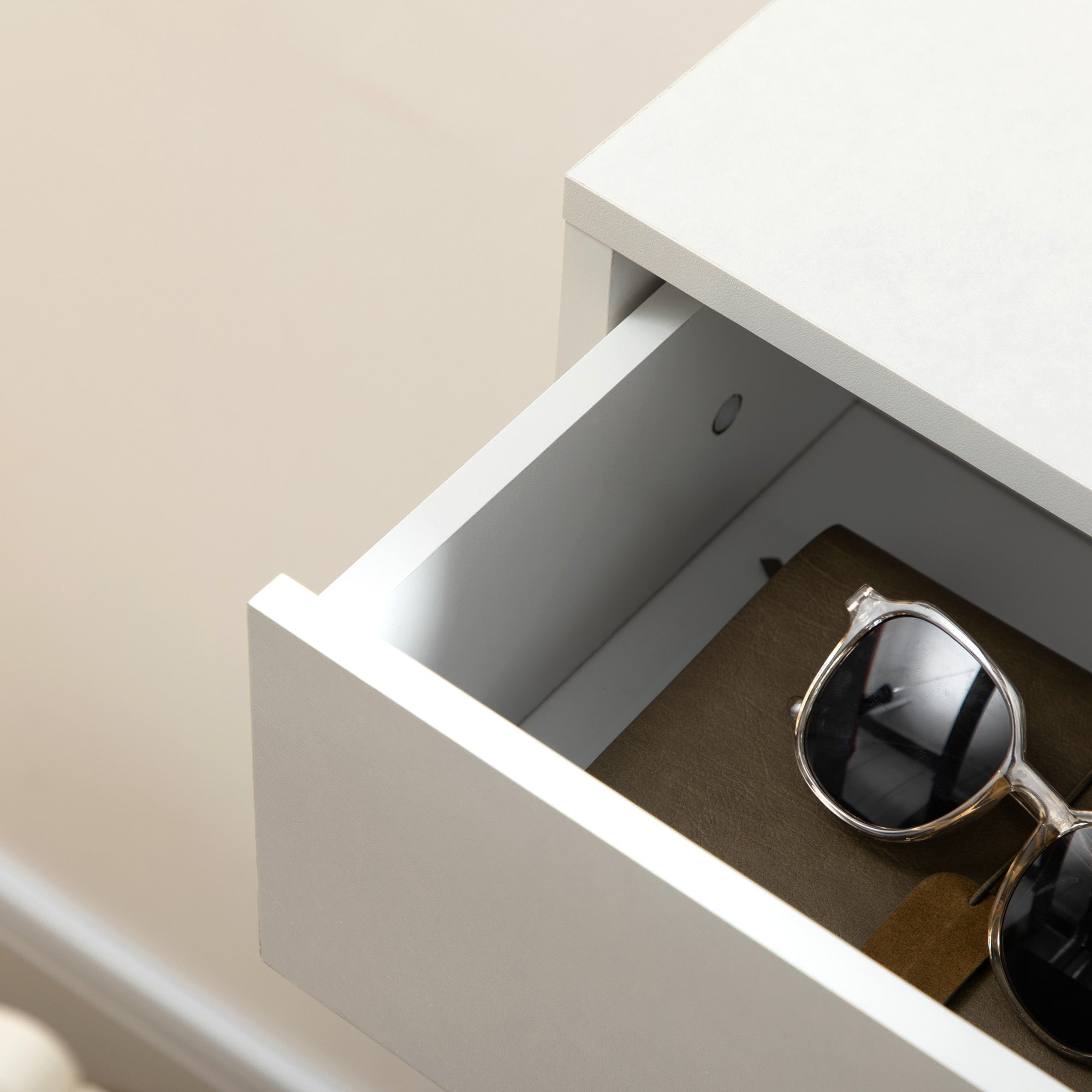 HOMCOM Three Drawer Slim Shoe Storage Cabinet, 12 Shoe Pairs - White