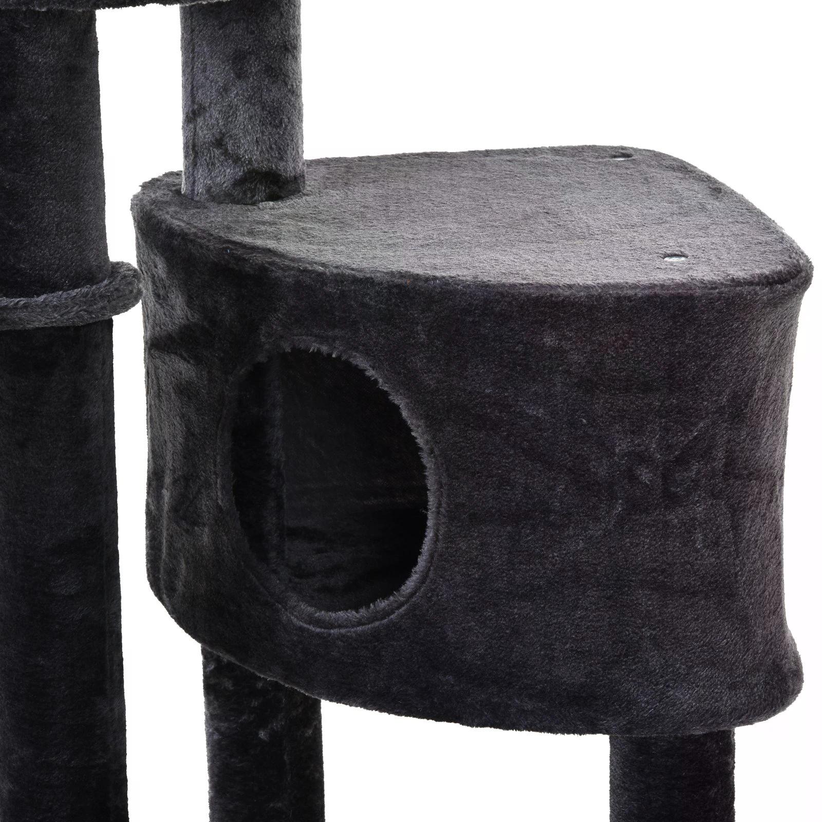 PawHut Vertical Cat Tree: Adjustable Height, Carpeted Platforms, Condo & Sisal Posts