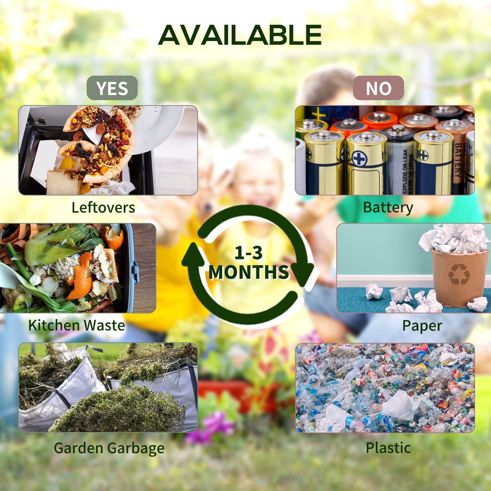 Outsunny 65L Garden Compost Bin, Single Chamber Rotating Composter, Compost Maker with 48 Ventilation Openings and Steel Legs - North Peak Garden Furniture