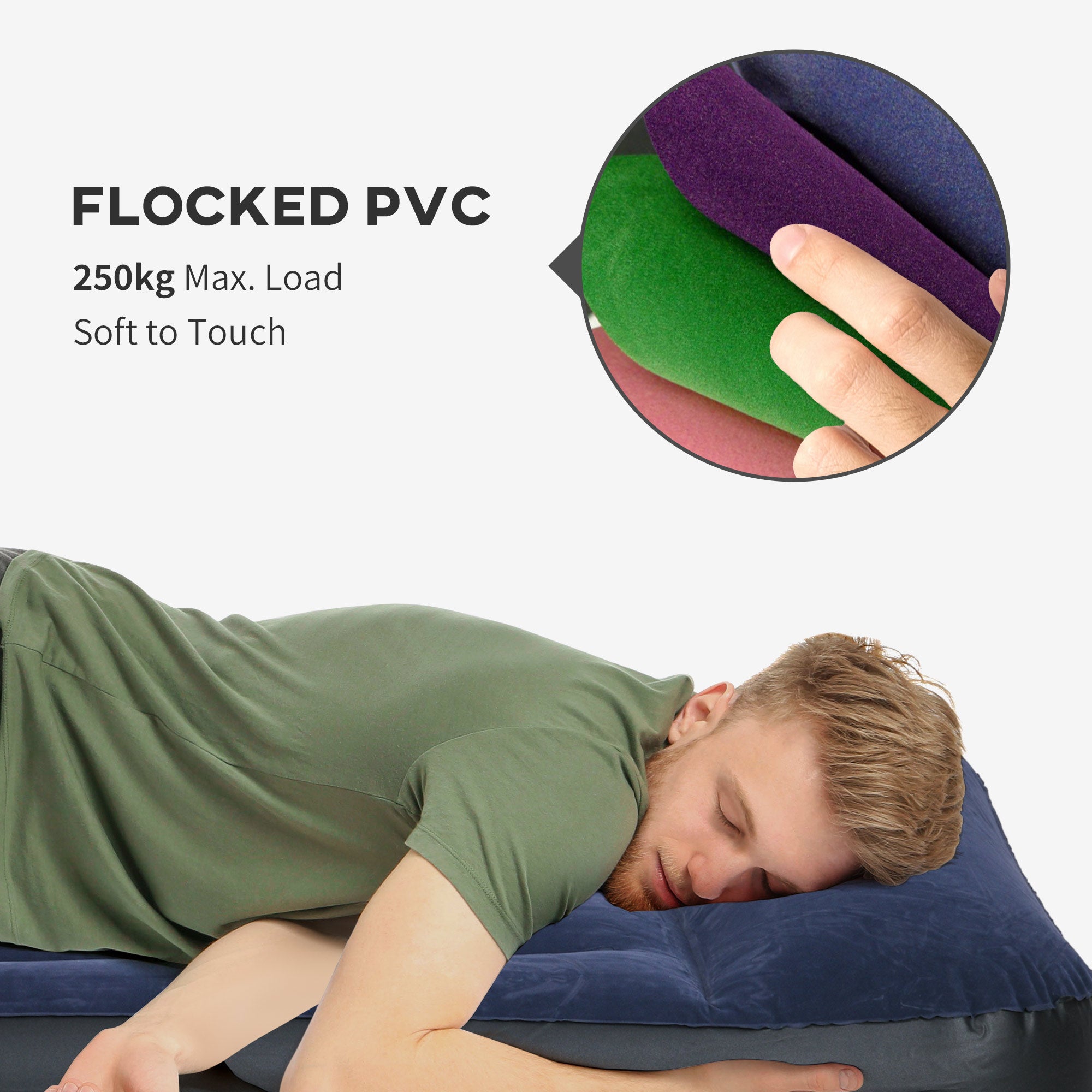 Outsunny King-Size Air Bed, with Built-in Electric Pump and Carry Bag - North Peak Garden Furniture