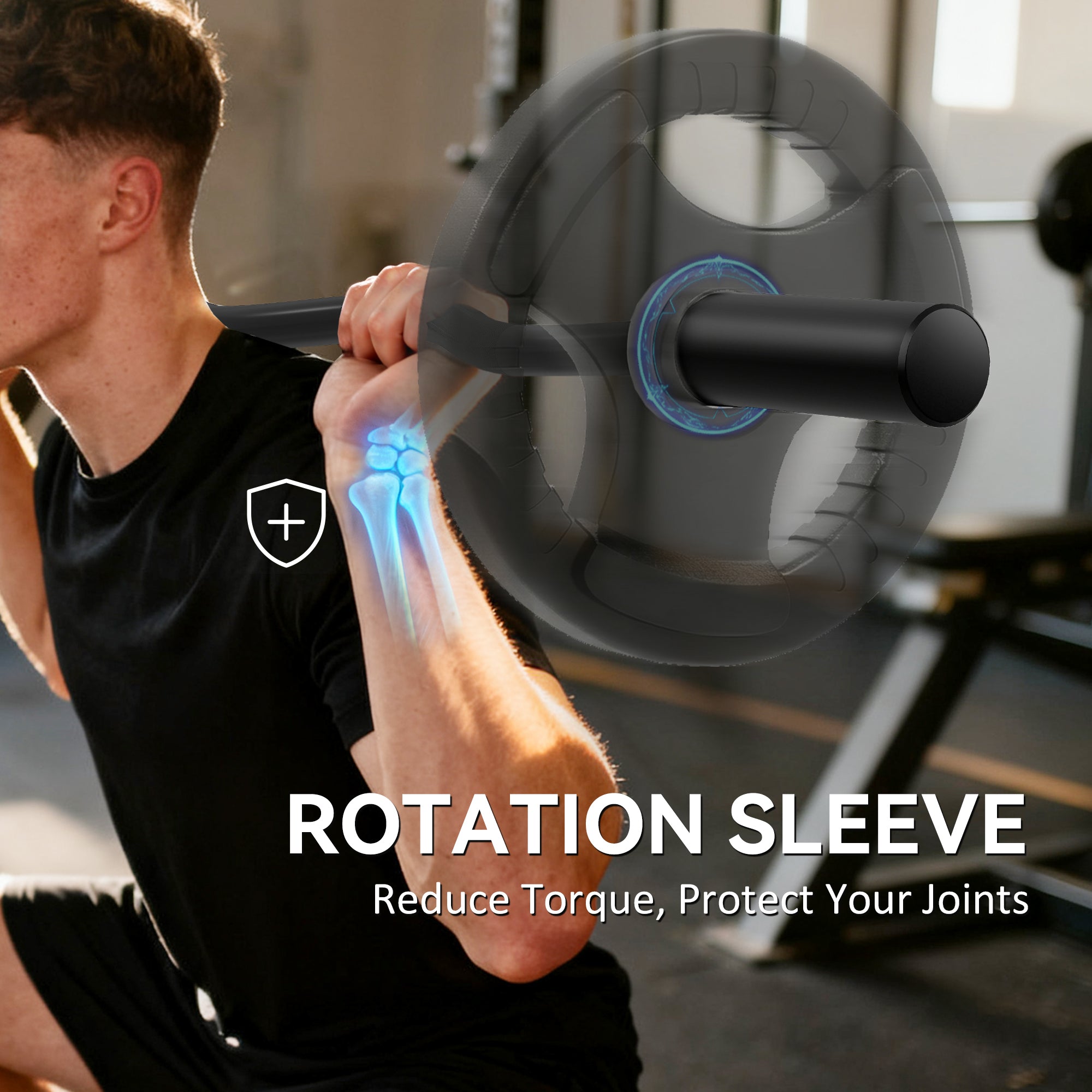 SPORTNOW 4ft Olympic EZ Curl Bar, Barbell Bar for 2" Weight Plates with Non-Slip Hand Grip 120cm