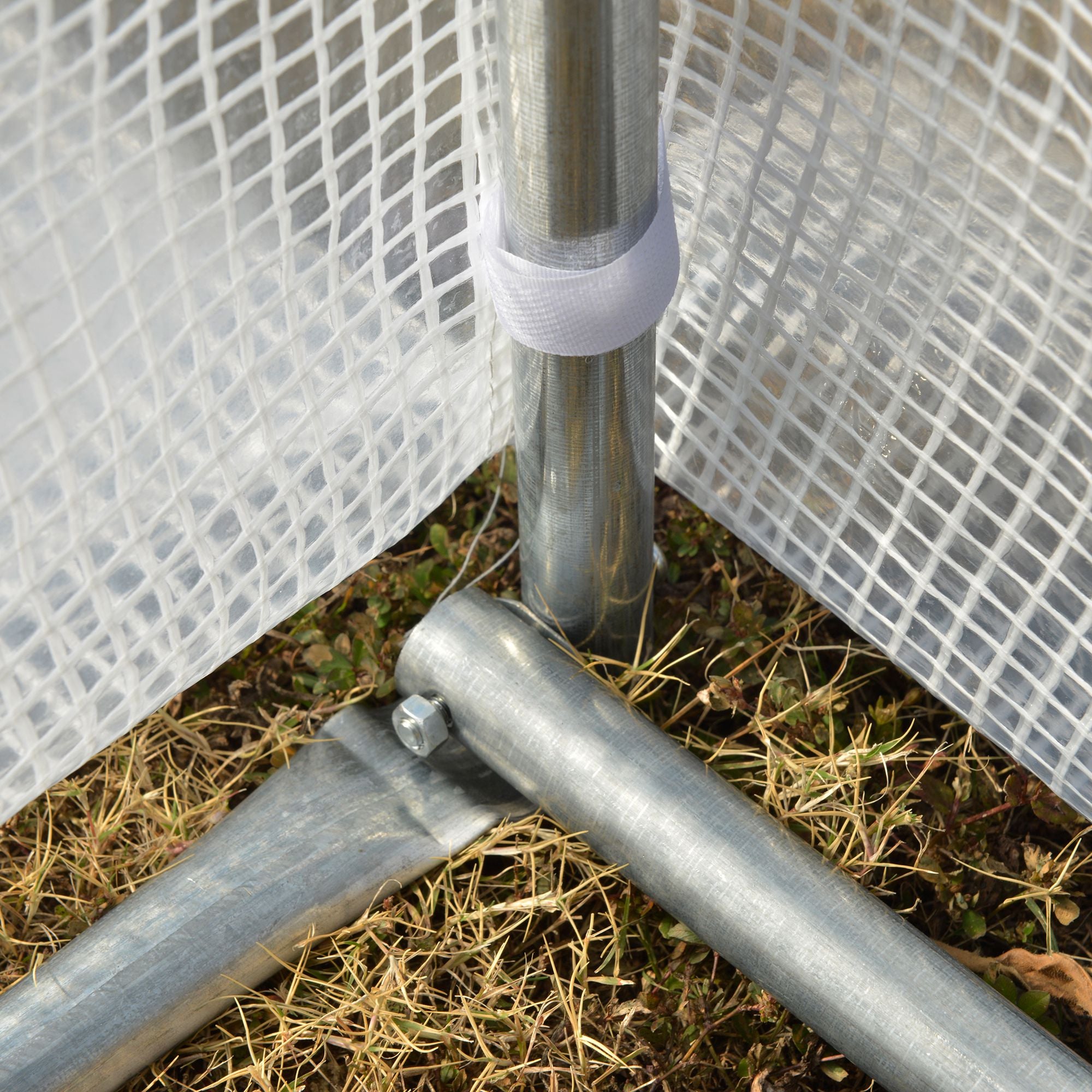 Outsunny 4 x 3 x 2 m Polytunnel Greenhouse with Roll-up Side Walls, Walk-in Grow House Tent with Steel Frame, Reinforced Cover, Zipped Door and 12 Mesh Windows for Garden, White - North Peak Garden Furniture