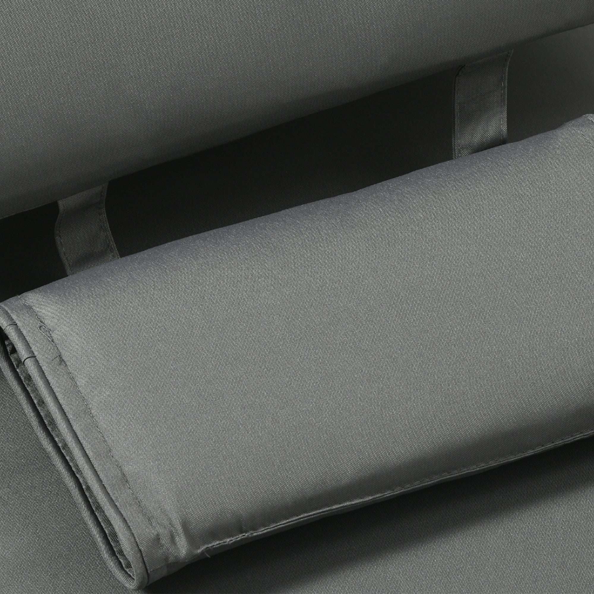 Outsunny Outdoor Garden Patio Folding High Back Chair Cushion Replacement Seat Pad - Grey - North Peak Garden Furniture