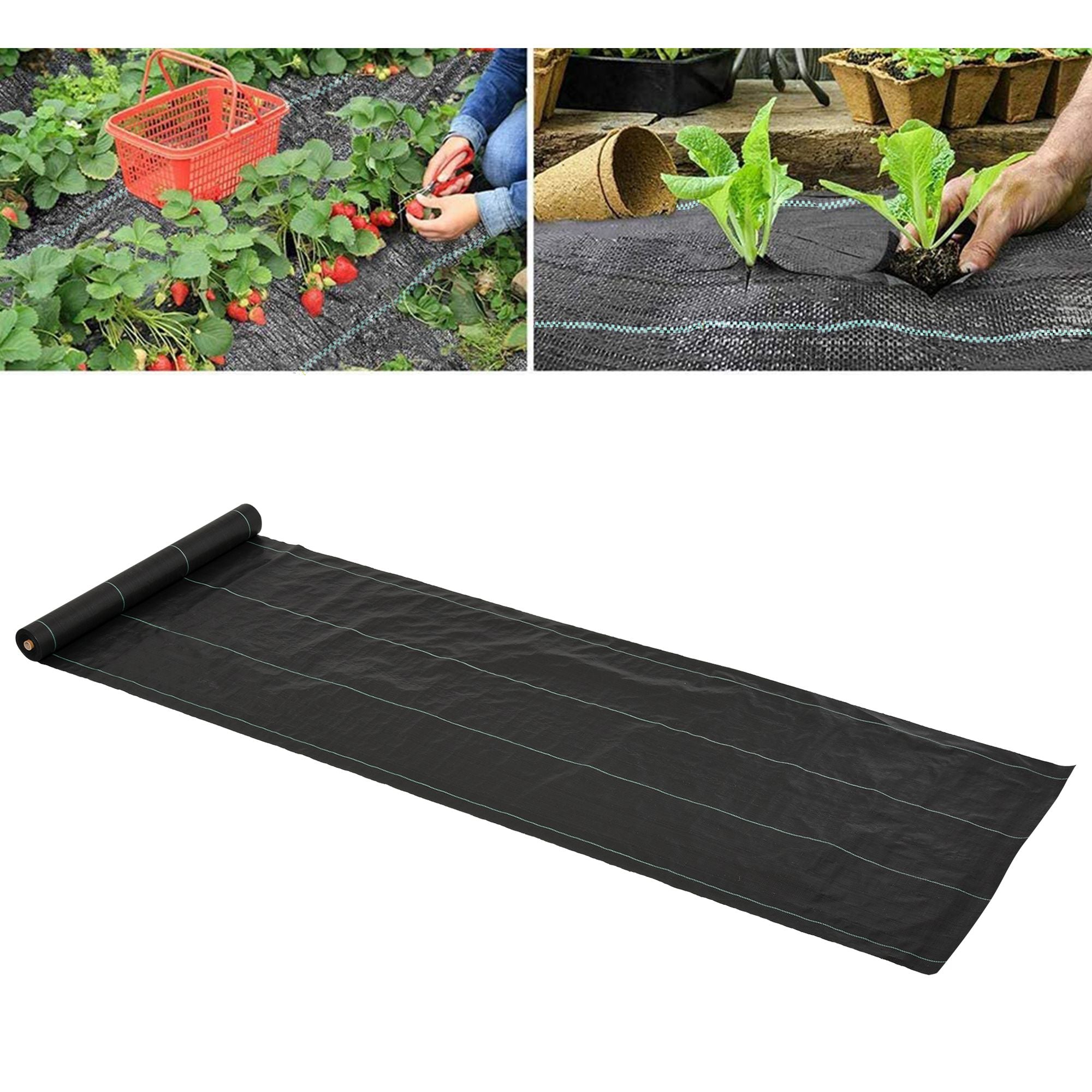 Outsunny 1x50m Gardener Premium Weed Barrier Landscape Fabric Durable & Heavy-Duty Weed Block Gardening Mat, Easy Setup & Superior Weed Control Convenient Design