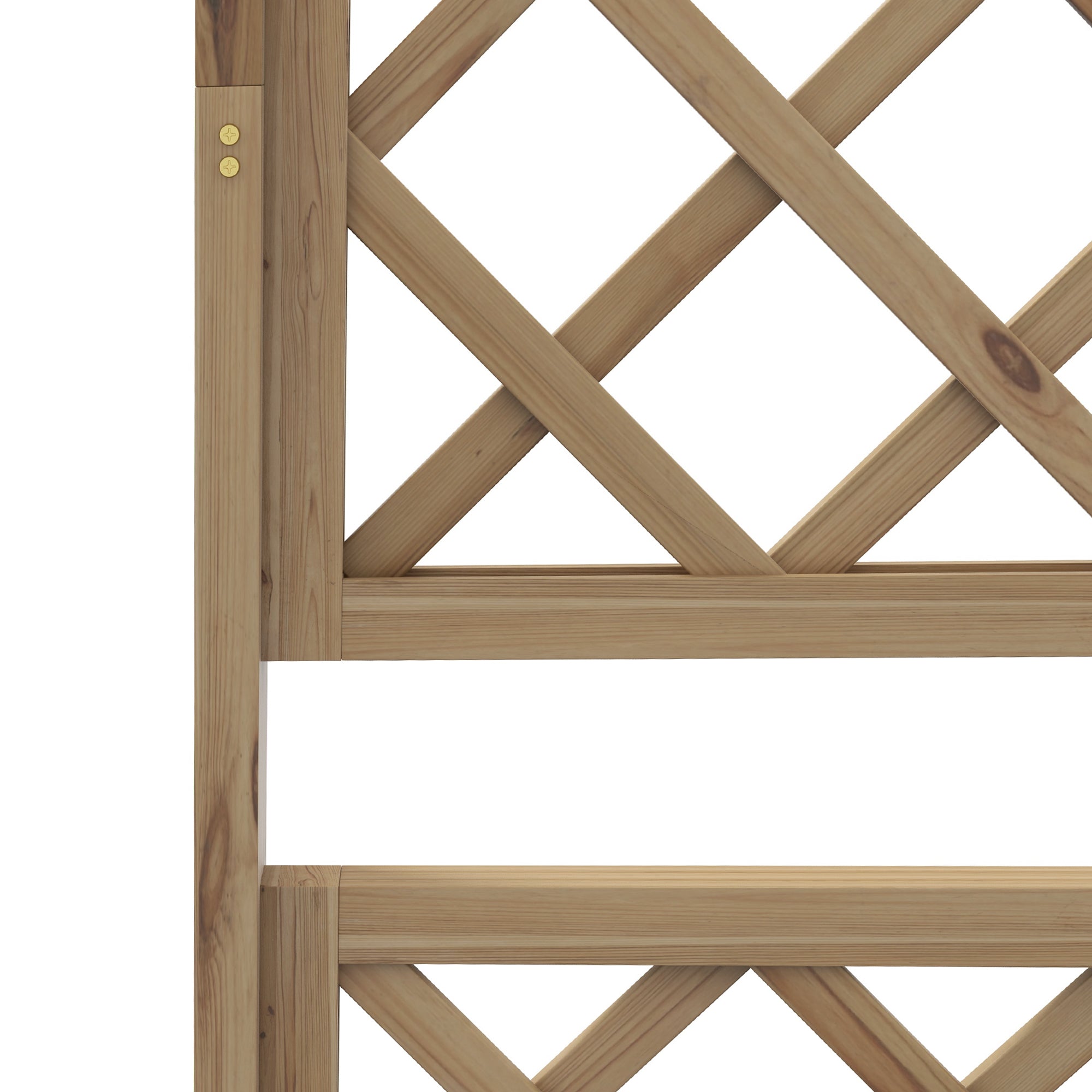 Outsunny Wooden Trellis Planter Box, Raised Garden Bed to Grow Vegetables, Herbs and Flowers, Natural Tone - North Peak Garden Furniture