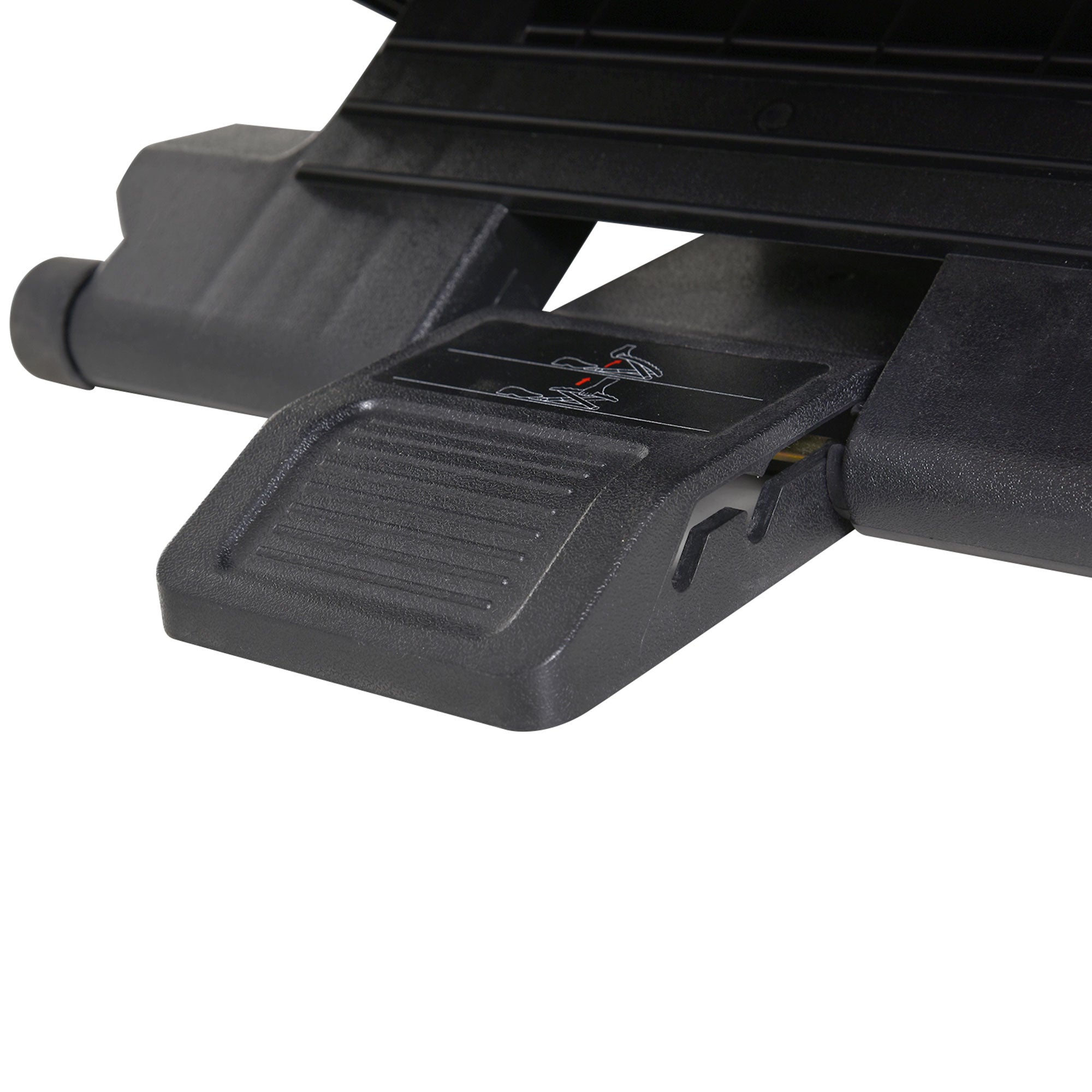 HOMCOM Footrest Adjustable Height & Angle0-30 Degree for Better Posture at Office Black - North Peak Garden Furniture