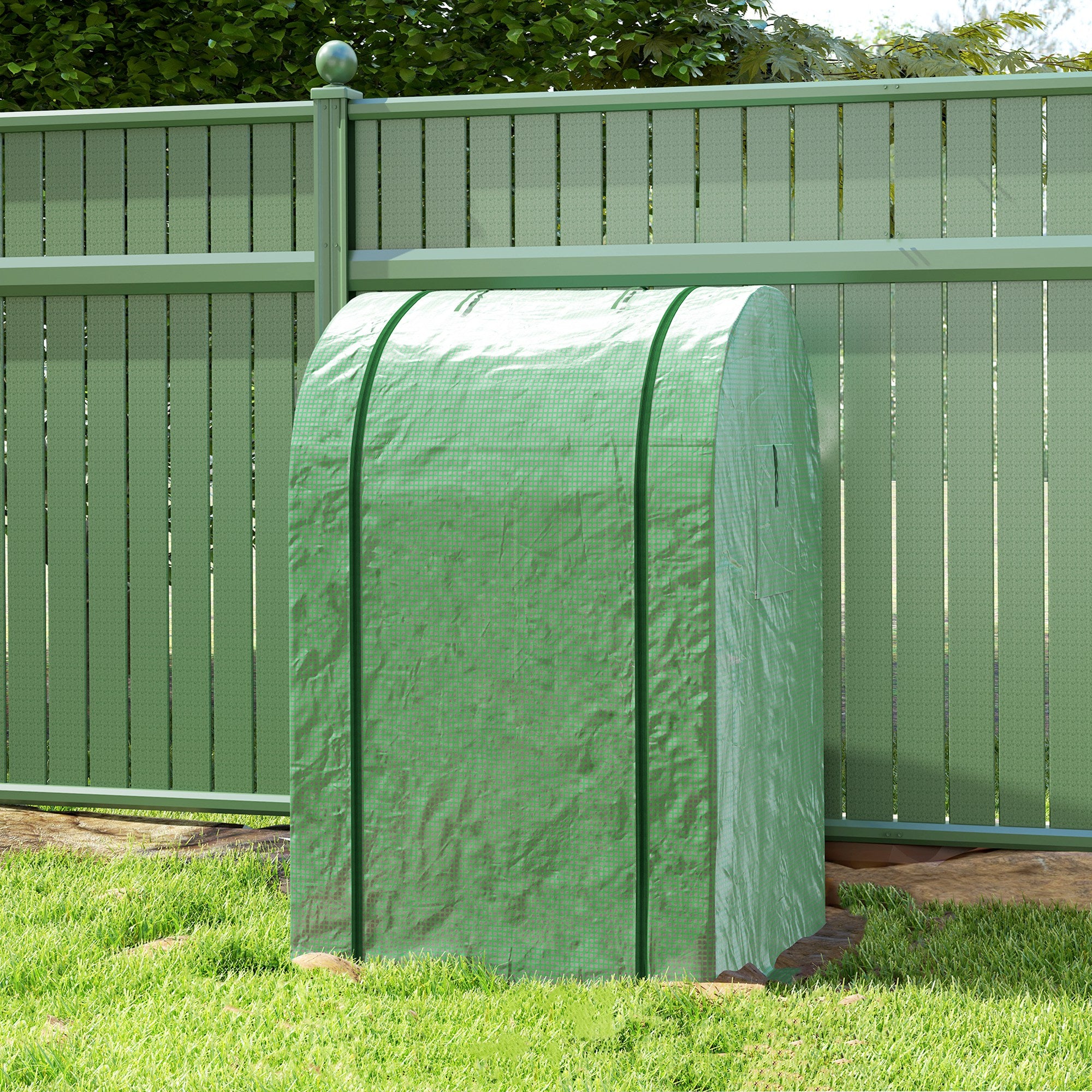Outsunny 94 x 94cm Mini Portable Greenhouse - Green - North Peak Garden Furniture