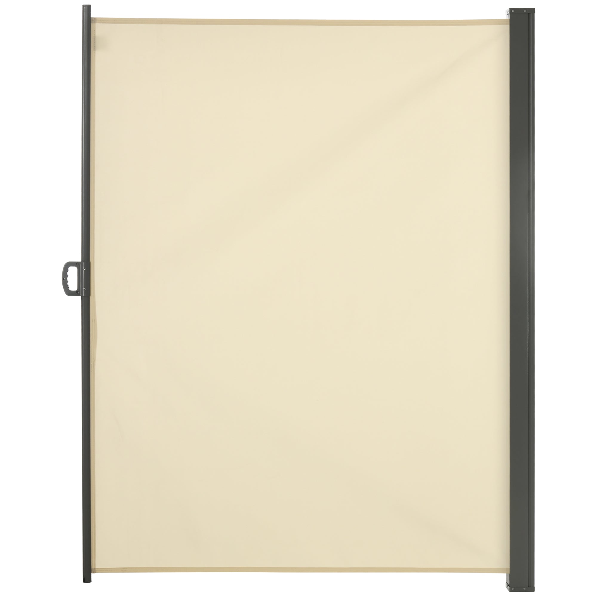 Outsunny Retractable Sun Side Awning Screen Fence Patio Garden Wall Balcony Screening Panel Outdoor Blind Privacy Divider (3x2M, Cream) - North Peak Garden Furniture