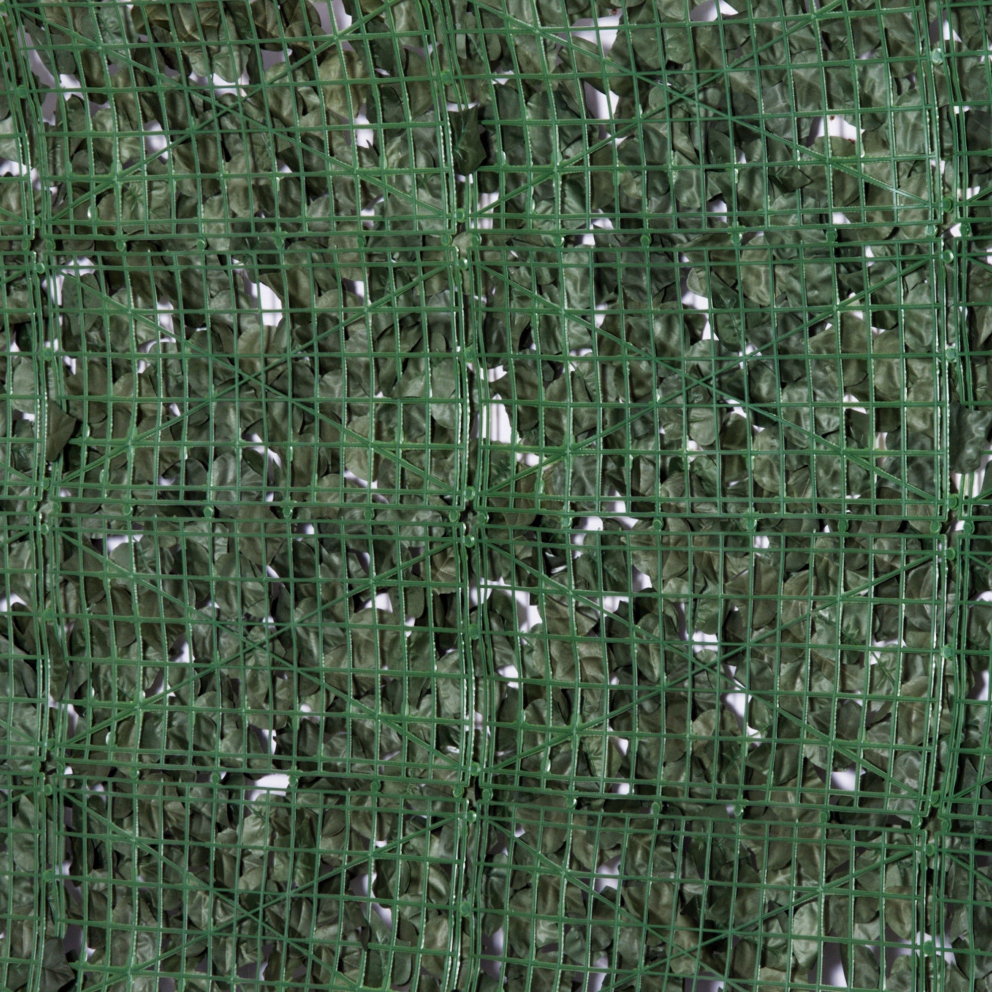Outsunny 4-Piece Artificial Leaf Hedge Screen Privacy Fence Panel for Garden Outdoor Indoor Decor, Dark Green, 2.4M x 1M - North Peak Garden Furniture