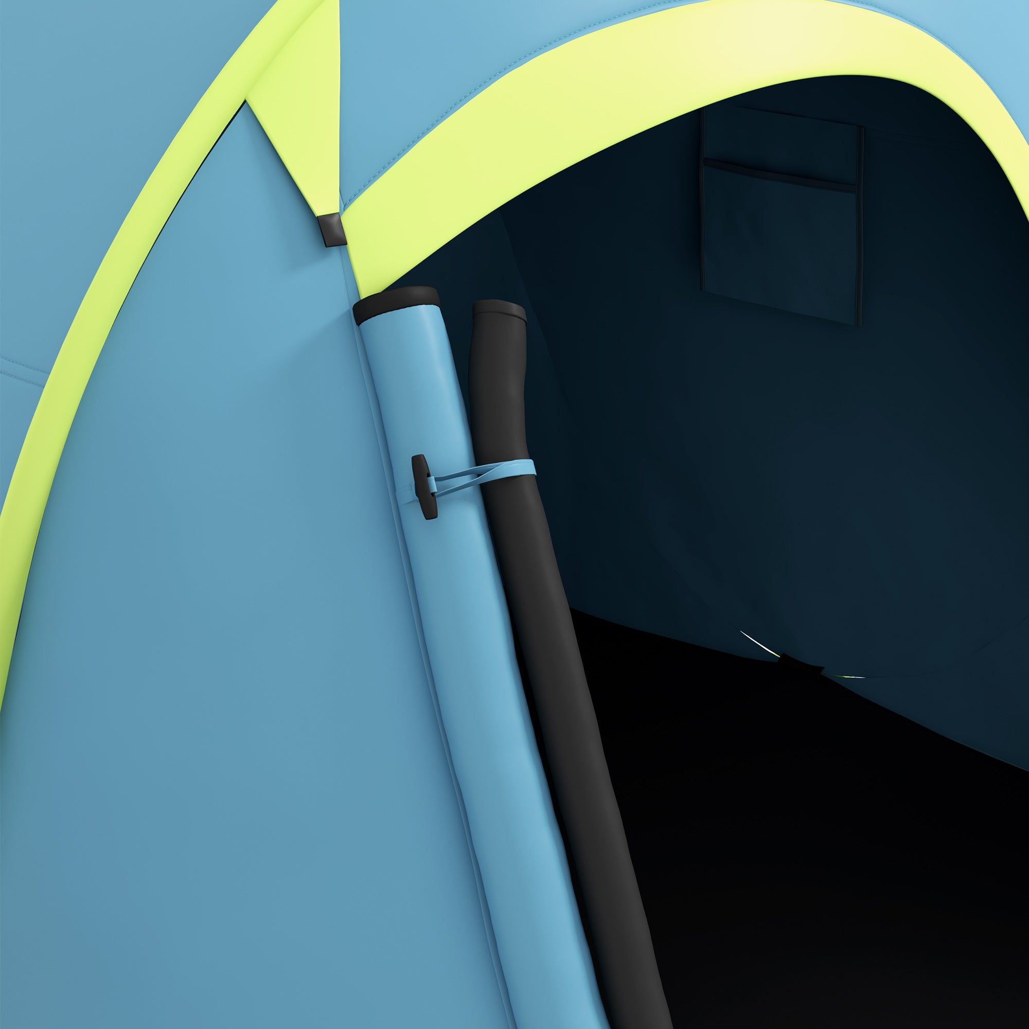 Outsunny Two-Man Pop-Up Dome Tent, with Accessories - Blue - North Peak Garden Furniture