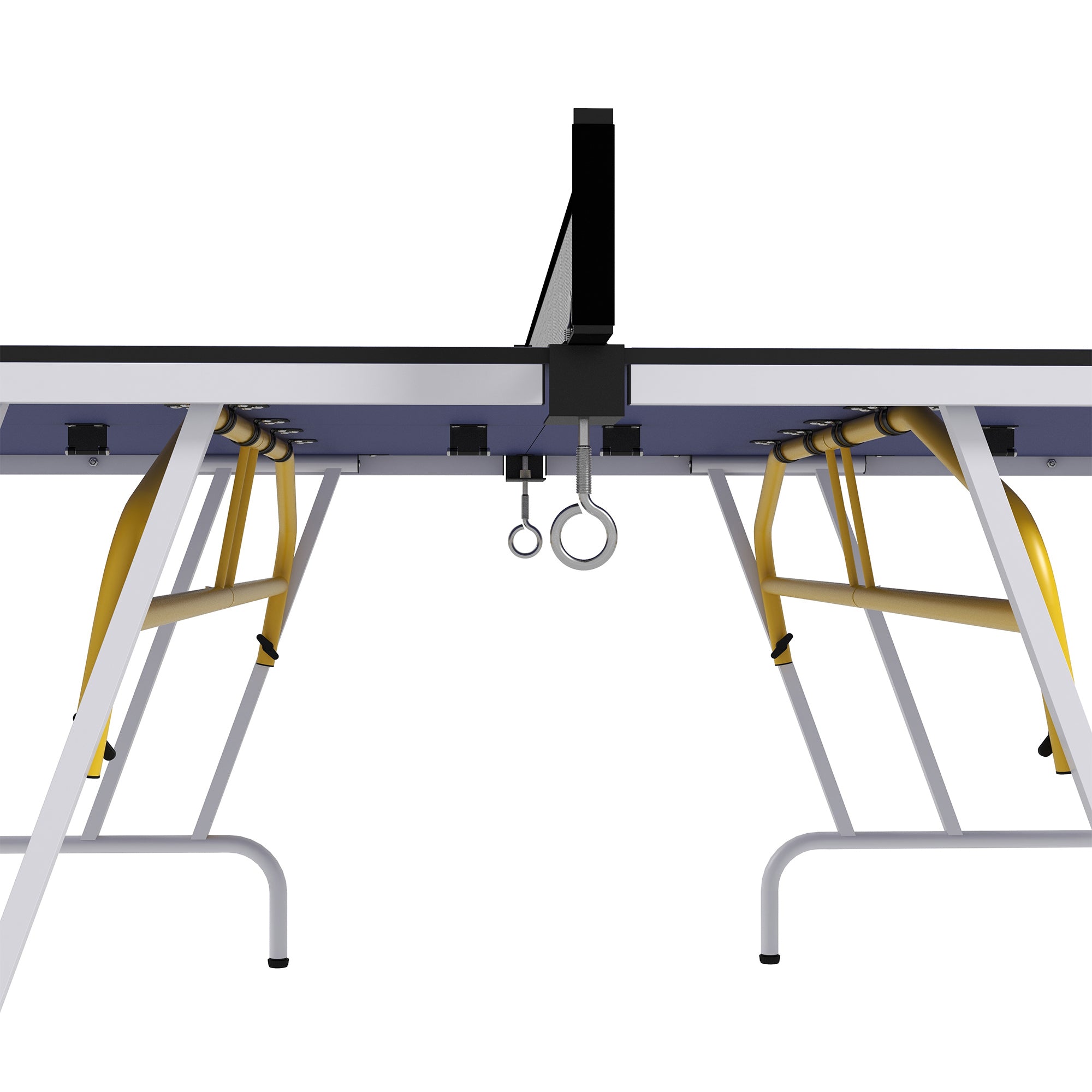 SPORTNOW 9FT Foldable Table Tennis Table, with Cover, Net, Paddles, Balls - Blue - North Peak Garden Furniture