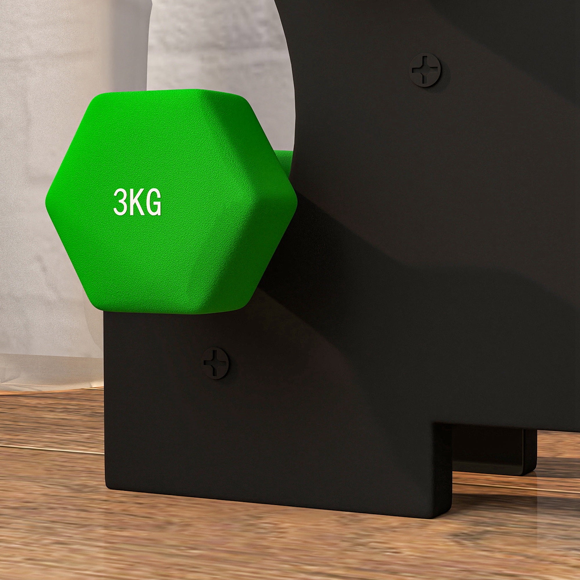 SPORTNOW 2 x 1kg, 2 x 2kg, 2 x 3kg Dumbbells Set with Dumbbell Rack, Hand Weights for Home Gym Training - North Peak Garden Furniture