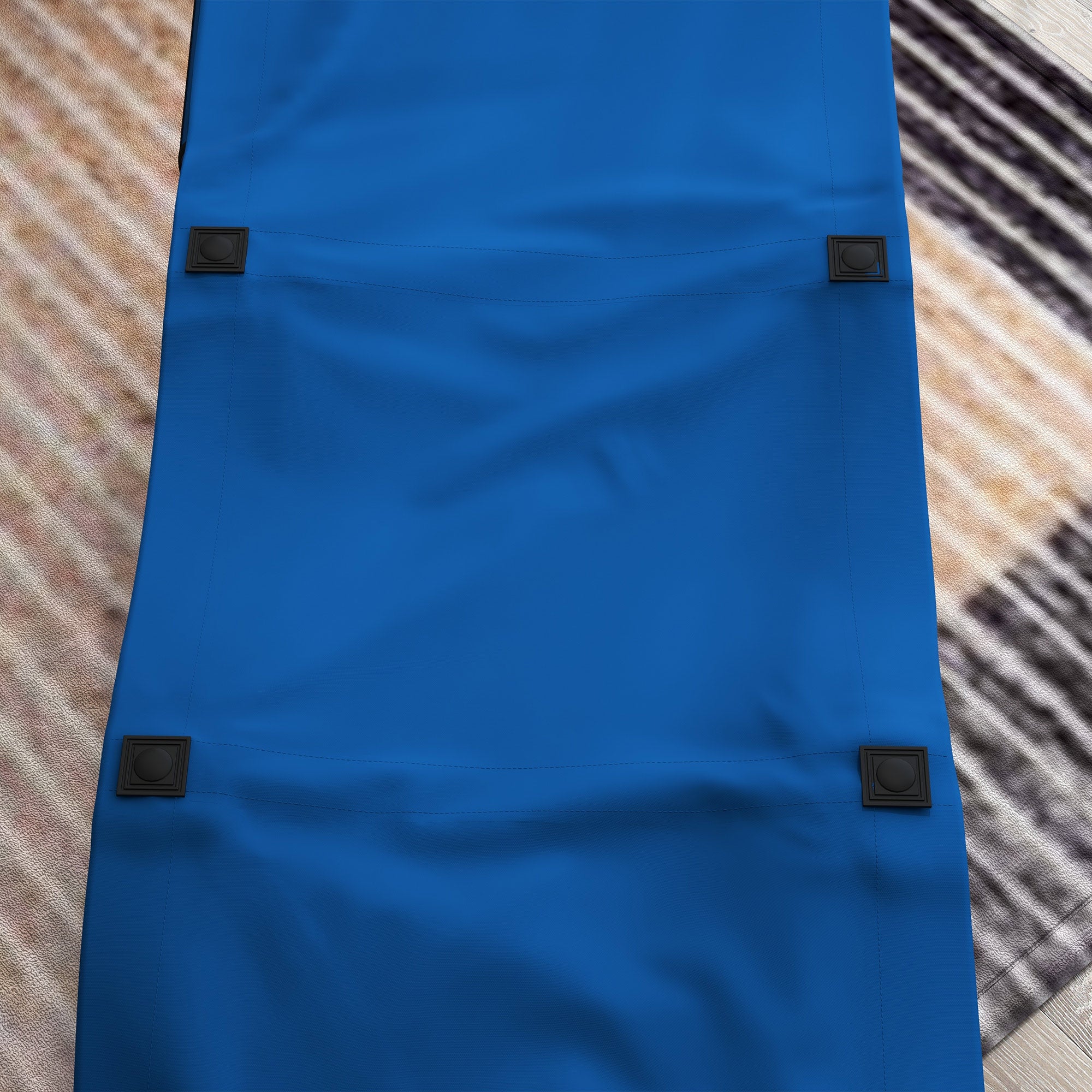 Outsunny Foldable Sun Lounger, Outdoor Tanning Sun Lounger Chair with Side Pocket, Headrest, Oxford Seat, for Beach, Yard, Patio, Dark Blue - North Peak Garden Furniture