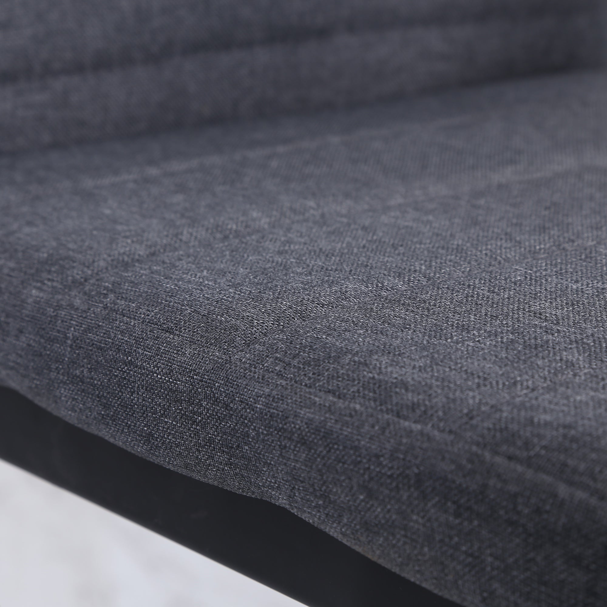 HOMCOM High Back Dining Chairs Modern Upholstered Linen-Touch Fabric Accent Chairs with Metal Legs for Kitchen, Set of 4, Grey - North Peak Garden Furniture