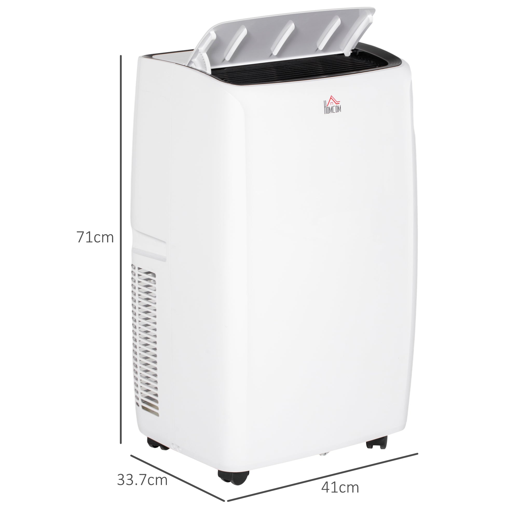 HOMCOM 14,000 BTU Mobile Air Conditioner, with LED Screen - White