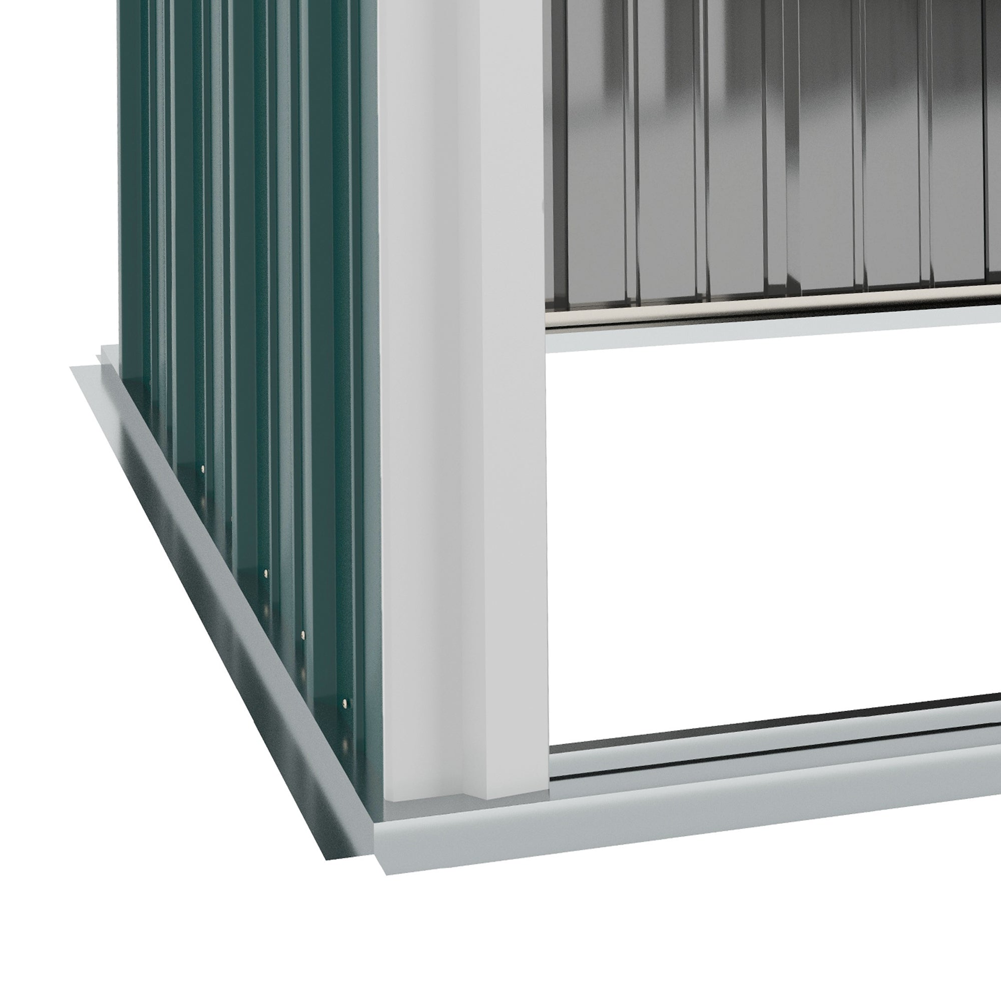 Outsunny Outdoor Storage Shed, Garden Metal Storage Shed w/ Single Door for Garden, Patio, 5.3ft x 3.1ft, Green - North Peak Garden Furniture