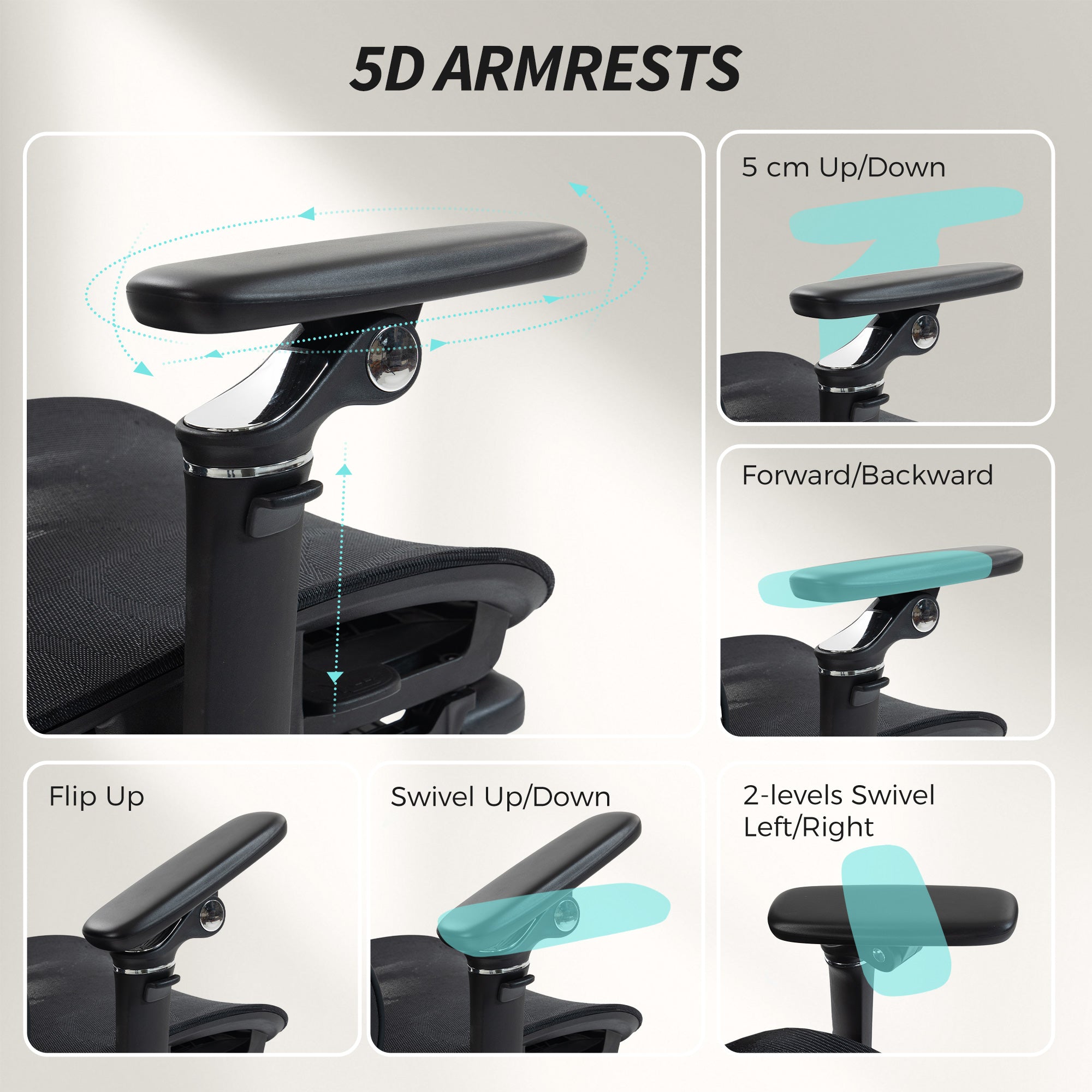 HOMCOM Ergonomic Office Chair, High Back Mesh Desk Chair, Black